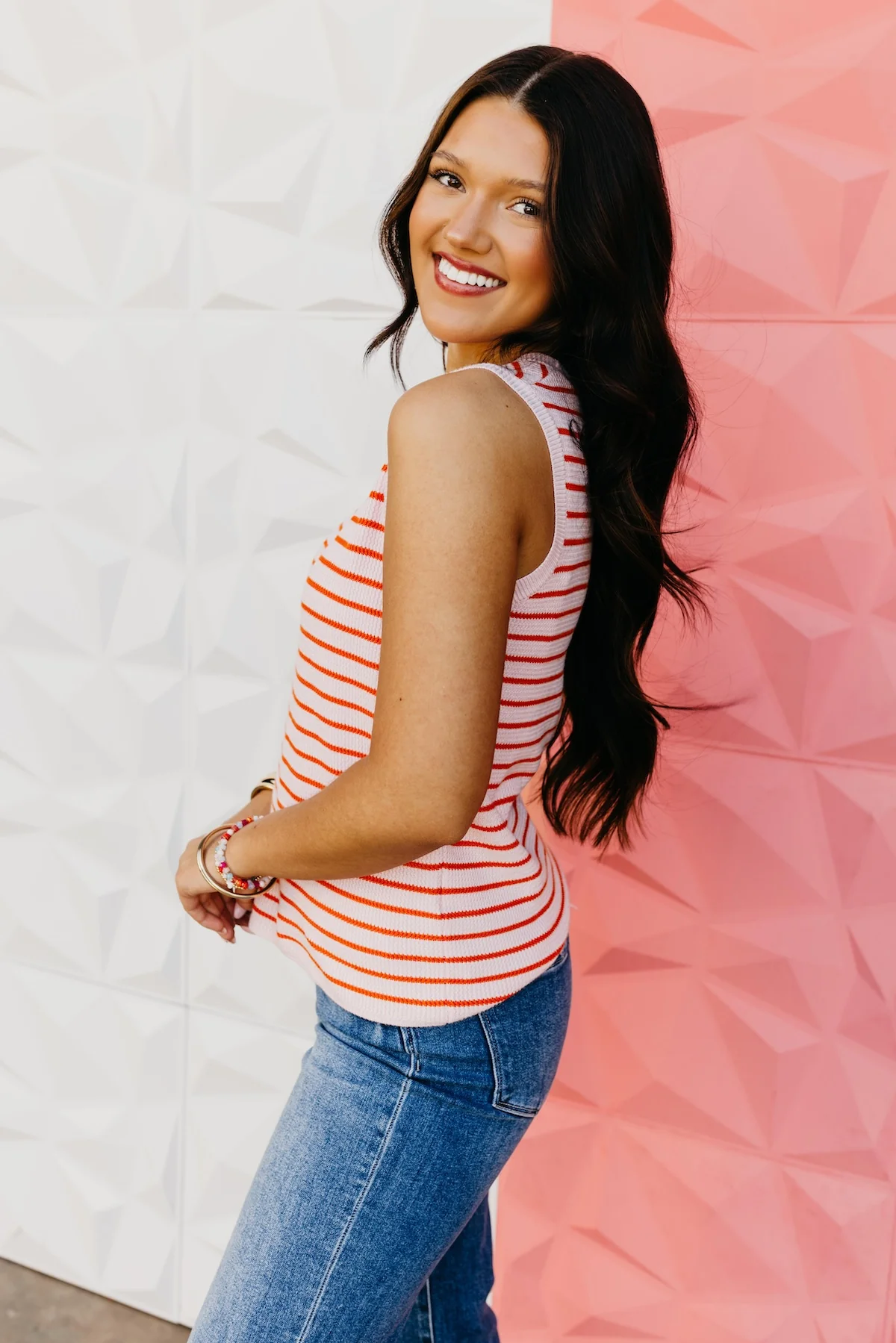 The Romeo Striped Sweater Tank Top - Image 11