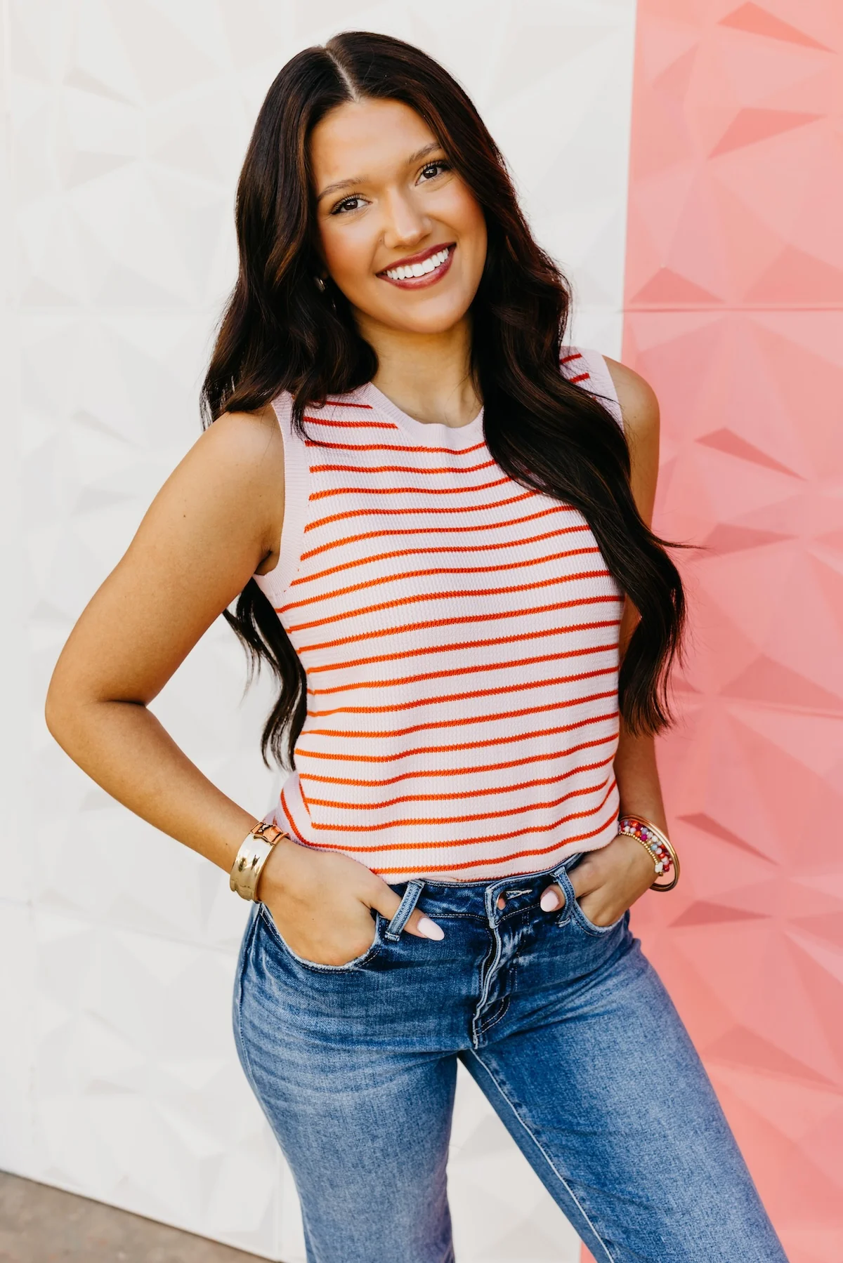 The Romeo Striped Sweater Tank Top - Image 7