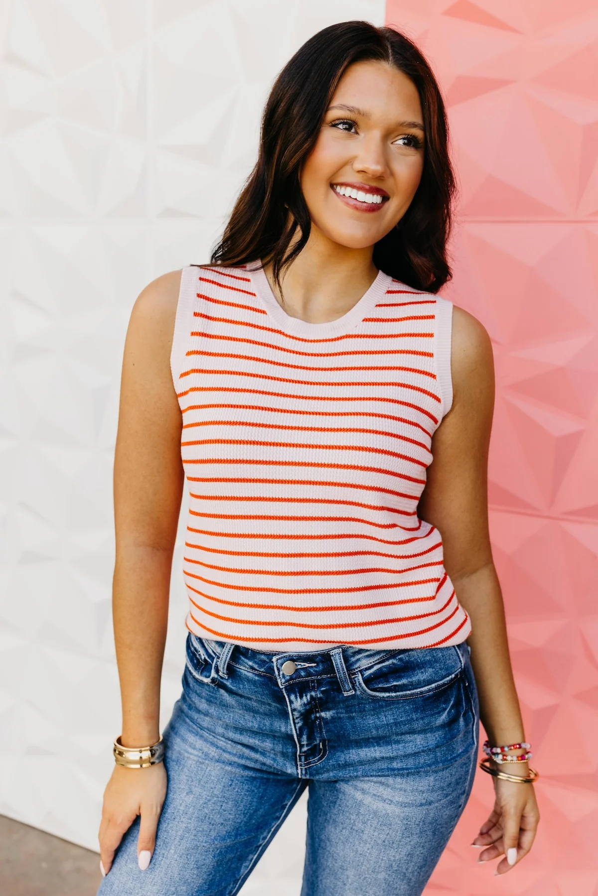 The Romeo Striped Sweater Tank Top - Image 9