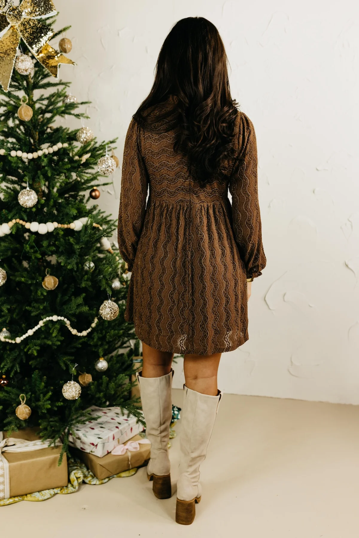 The Rose Brushed Lace Mini Dress - Image 7