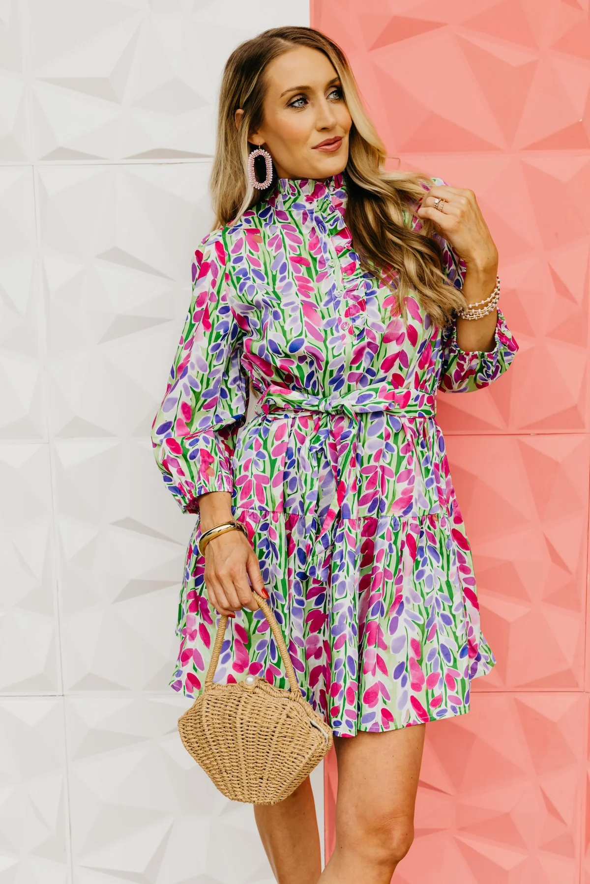 The Royalty Floral Tie Mini Dress - Image 5