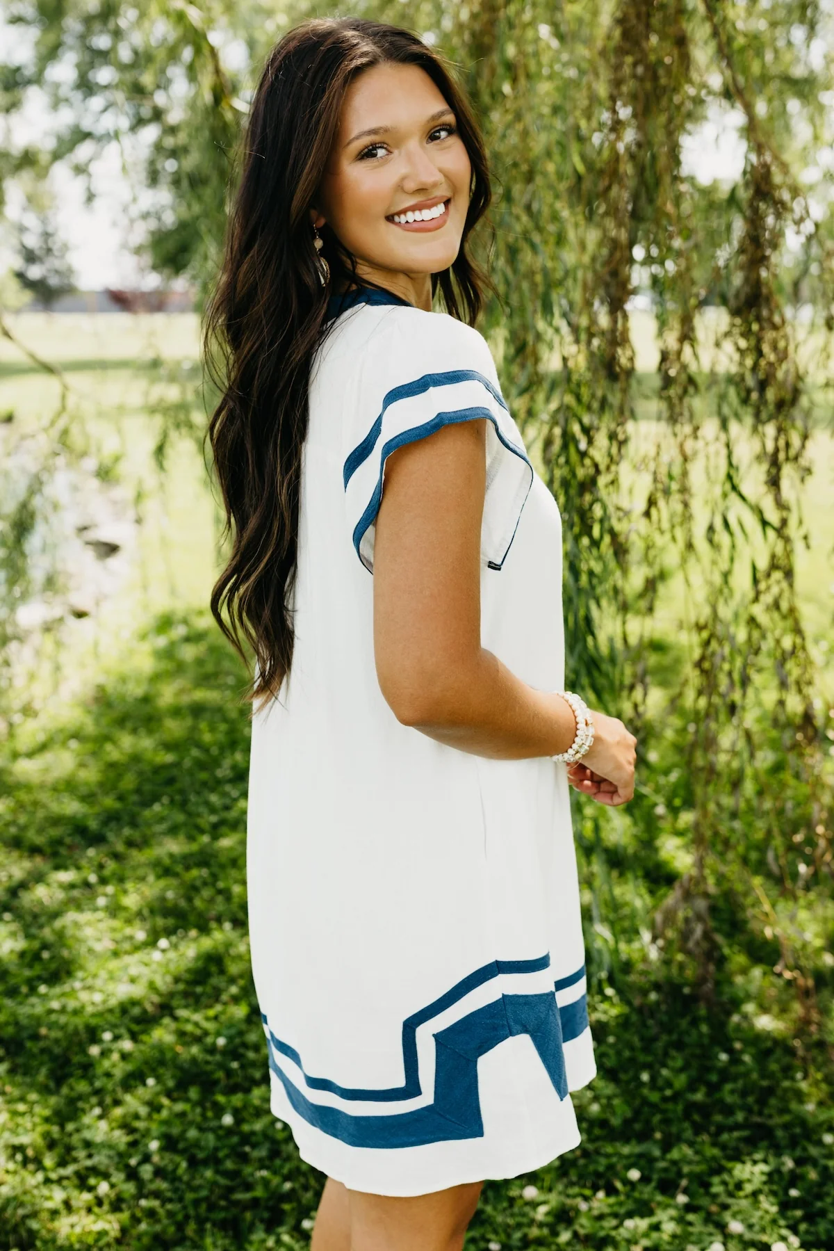 The Royce Contrast Linen Mini Dress - Image 6