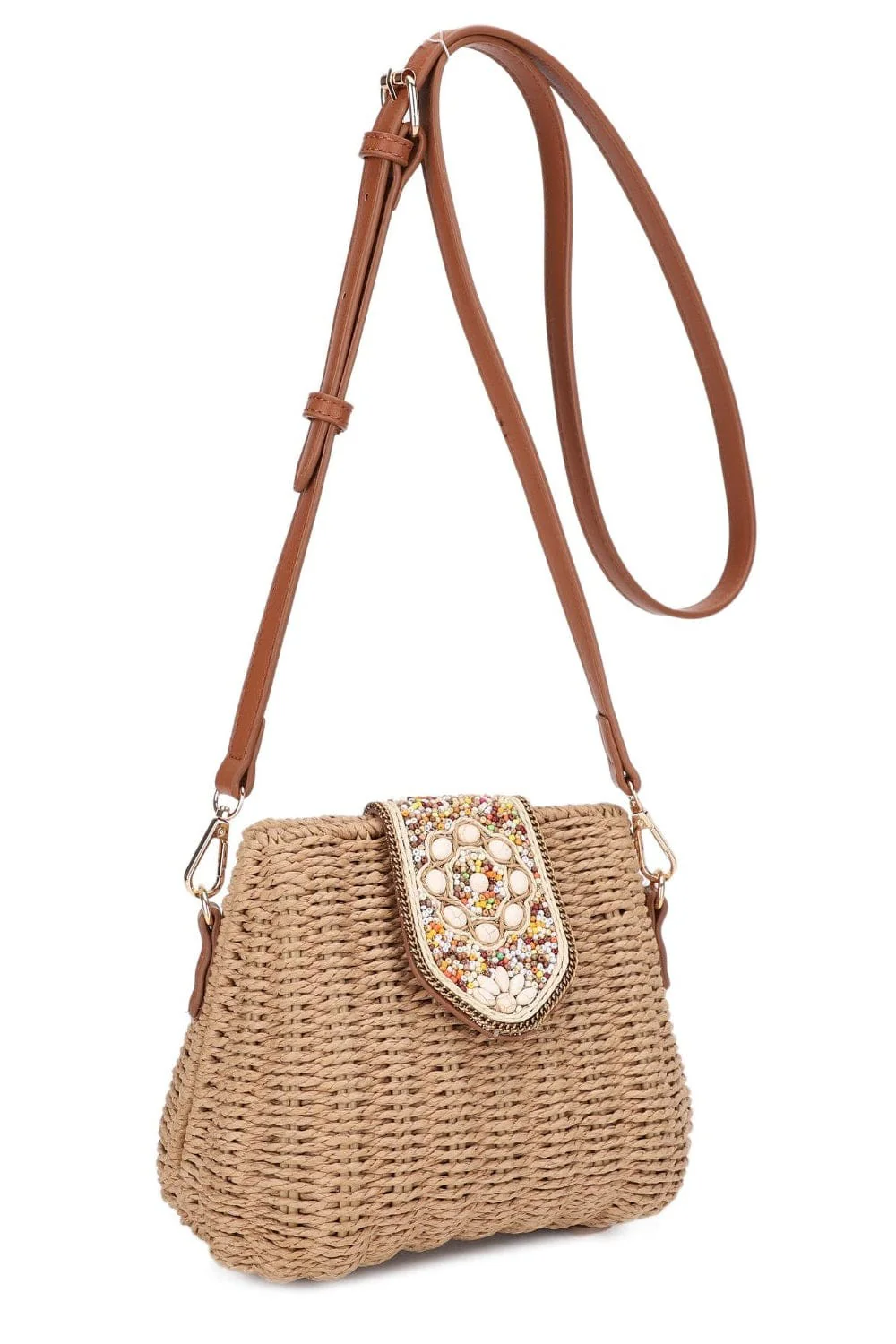 The Sammie Straw Crossbody Bag - Image 2