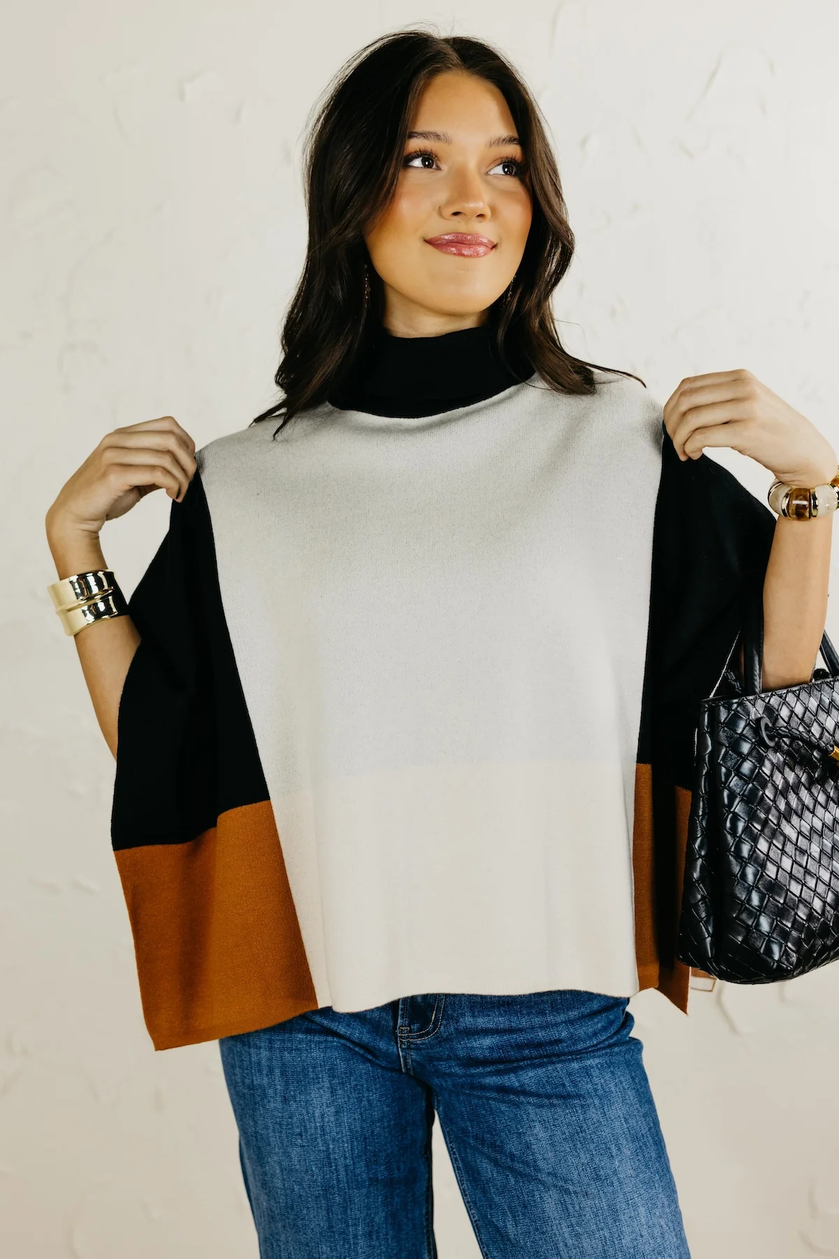 The Saylor Colorblock Poncho - Image 4