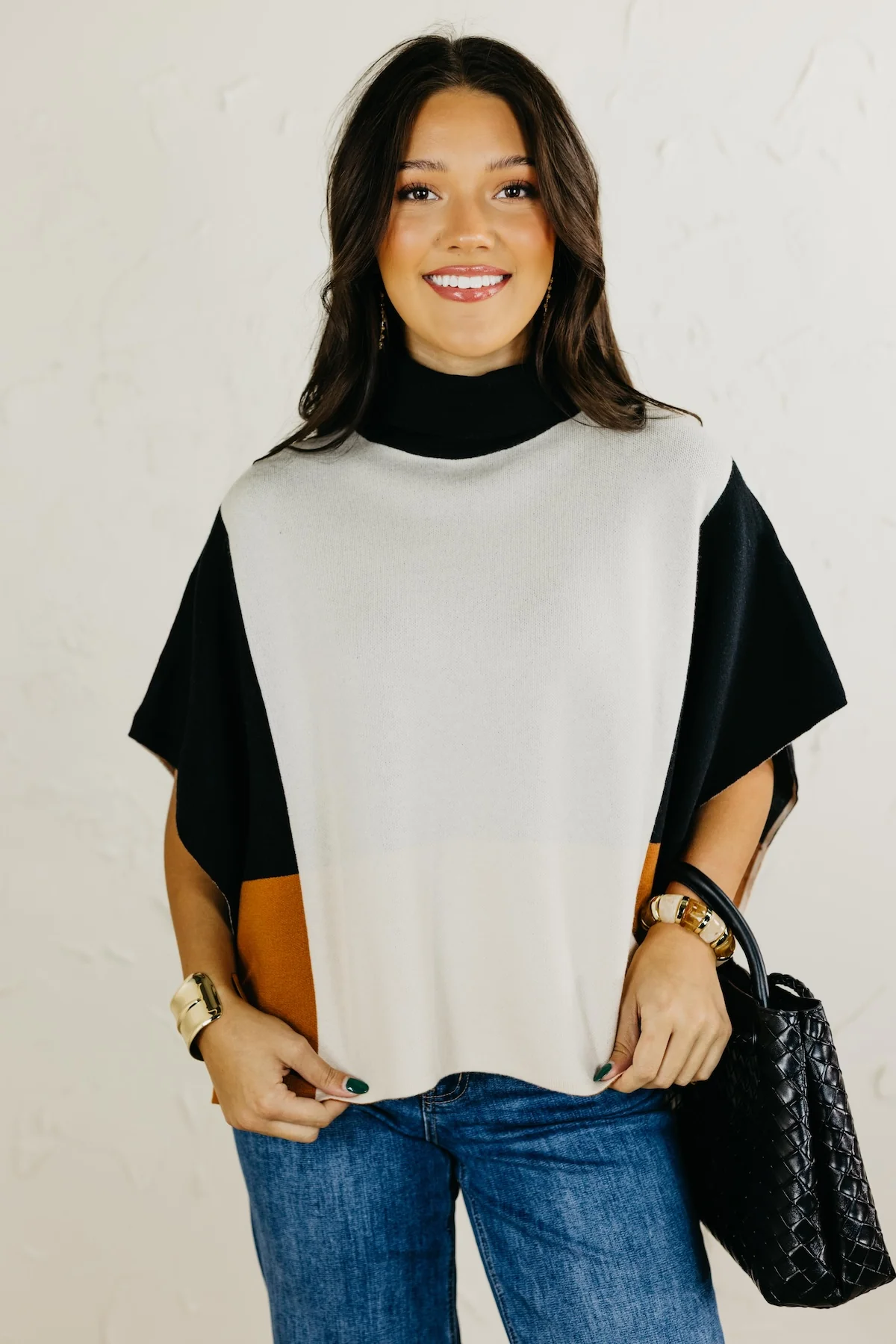 The Saylor Colorblock Poncho - Image 6