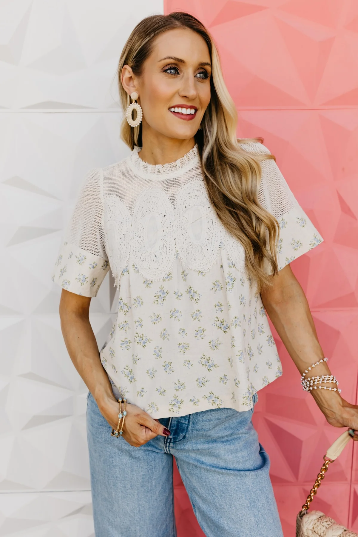The Scarlet Lace Floral Blouse - Image 3