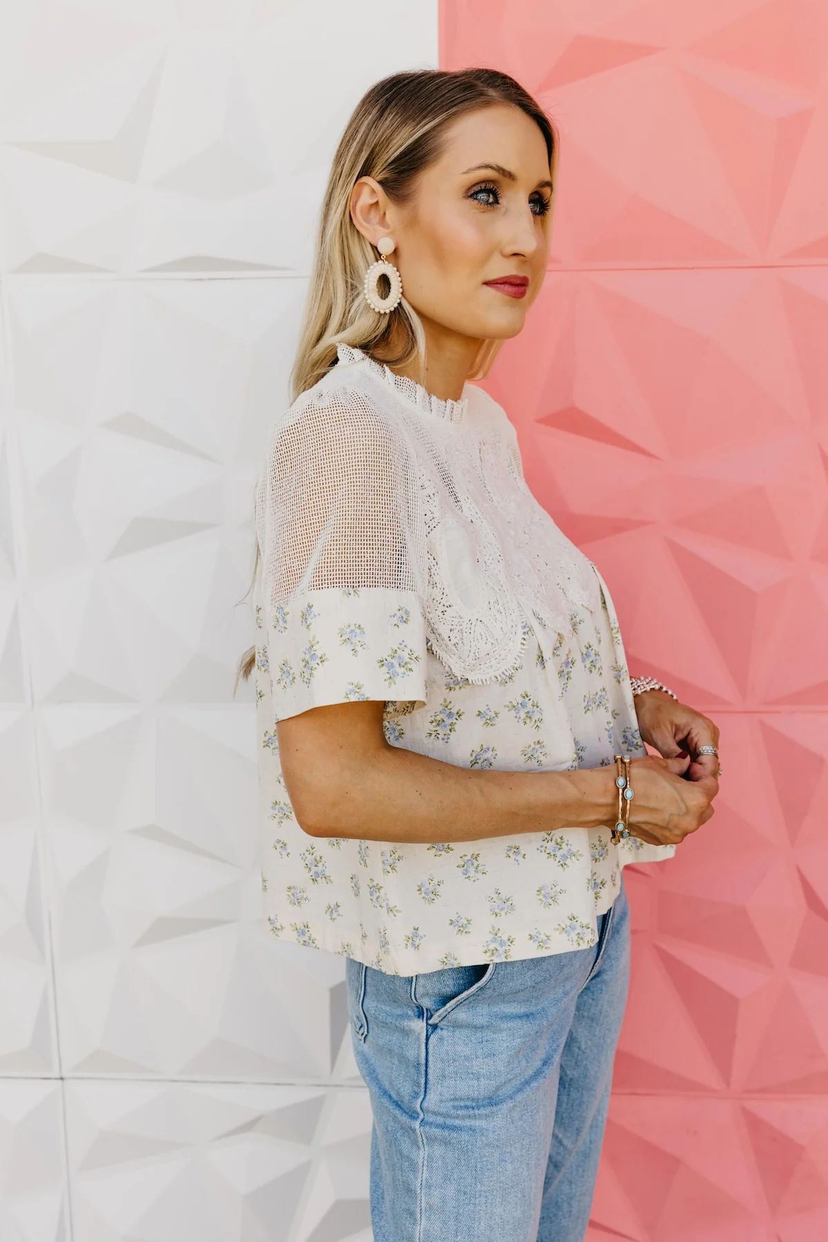 The Scarlet Lace Floral Blouse - Image 7