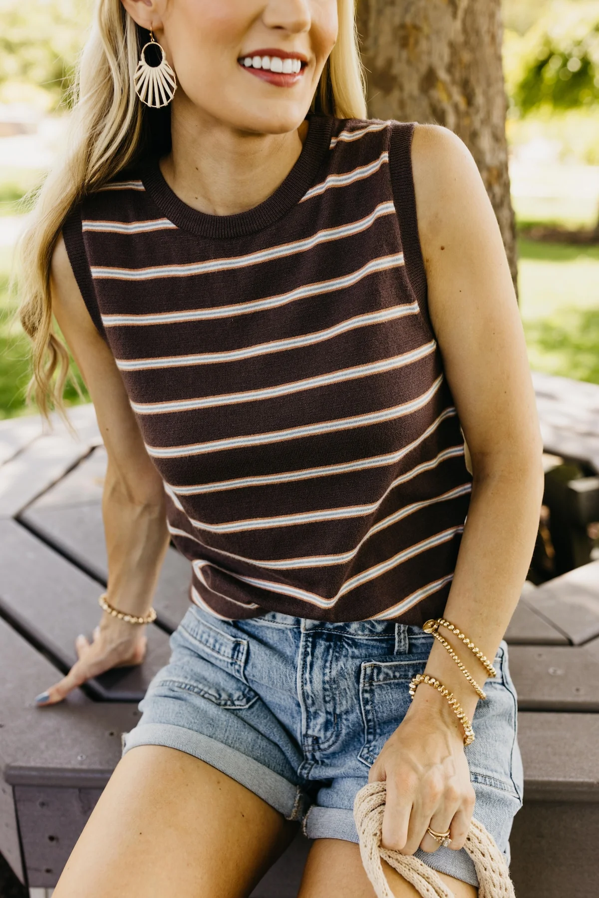 The Scottie Striped Sweater Tank