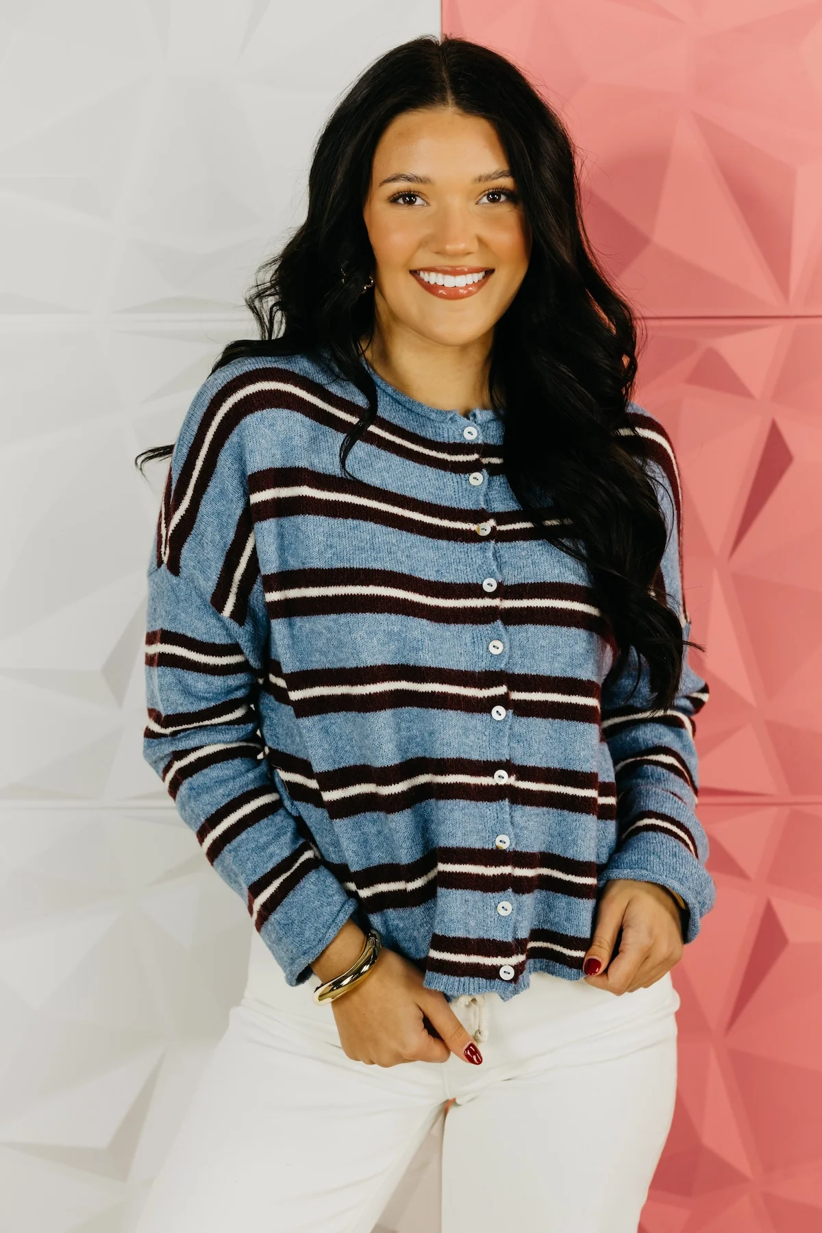 The Selby Striped Cardigan Sweater - Image 8