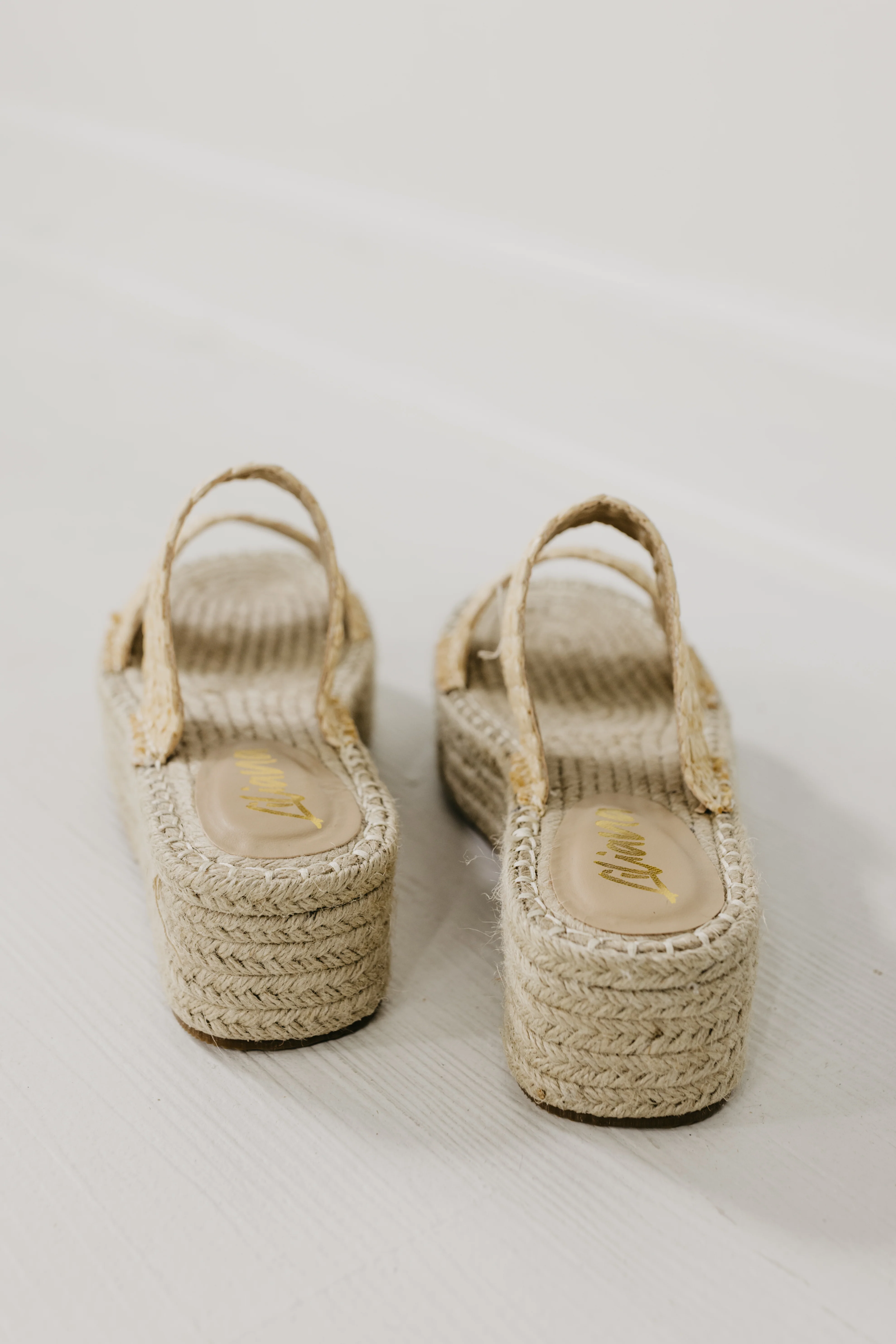 The Sensa Double Strap Raffia Wedge Sandal - Image 4