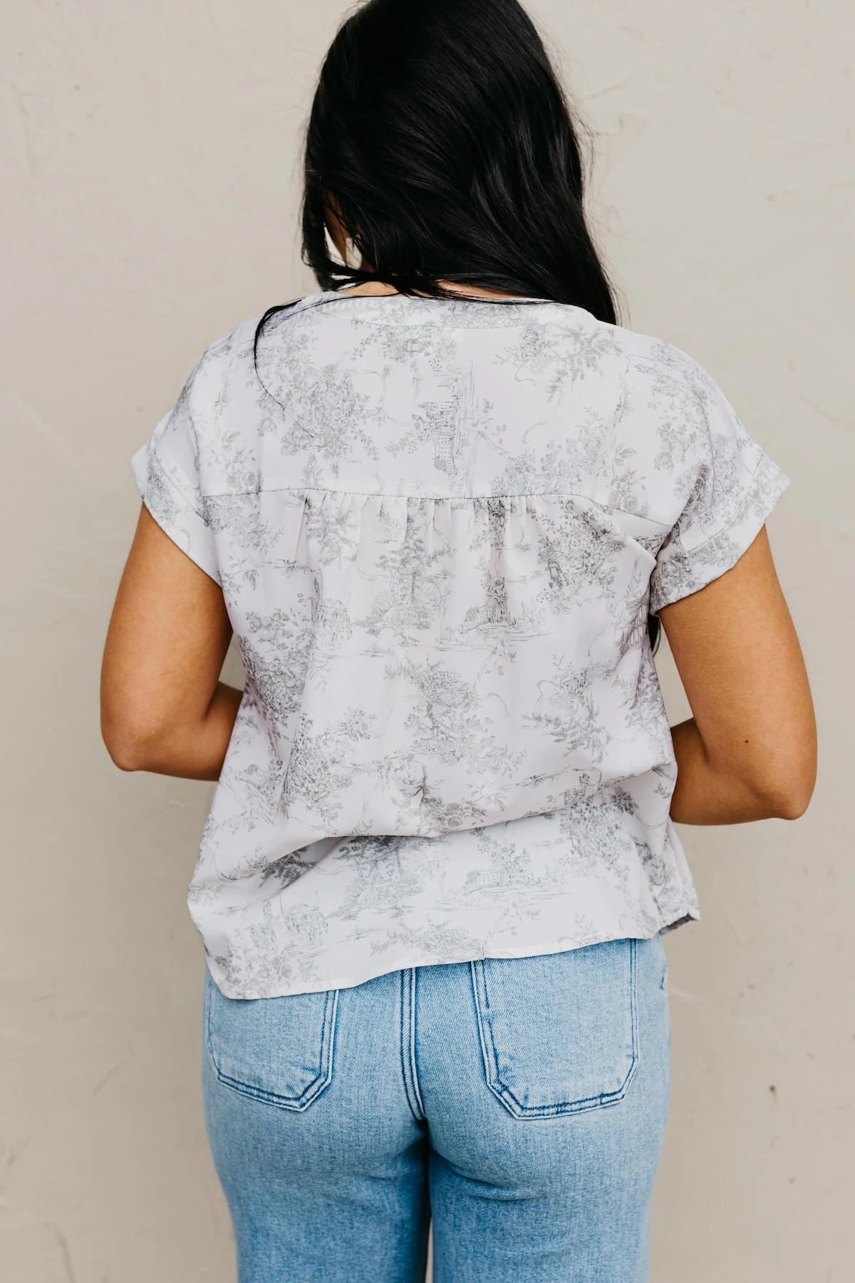 The Serena Pleat Yoke Top - Image 7