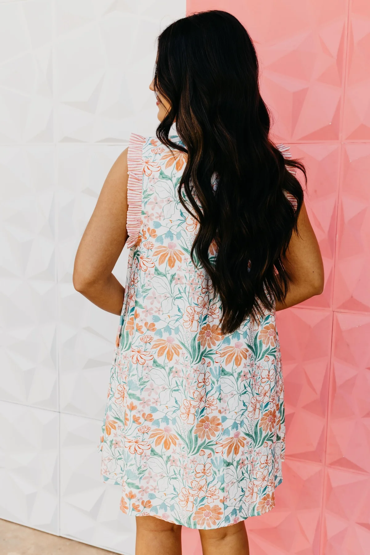 The Sergio Floral Ruffle Mini Dress - Image 9