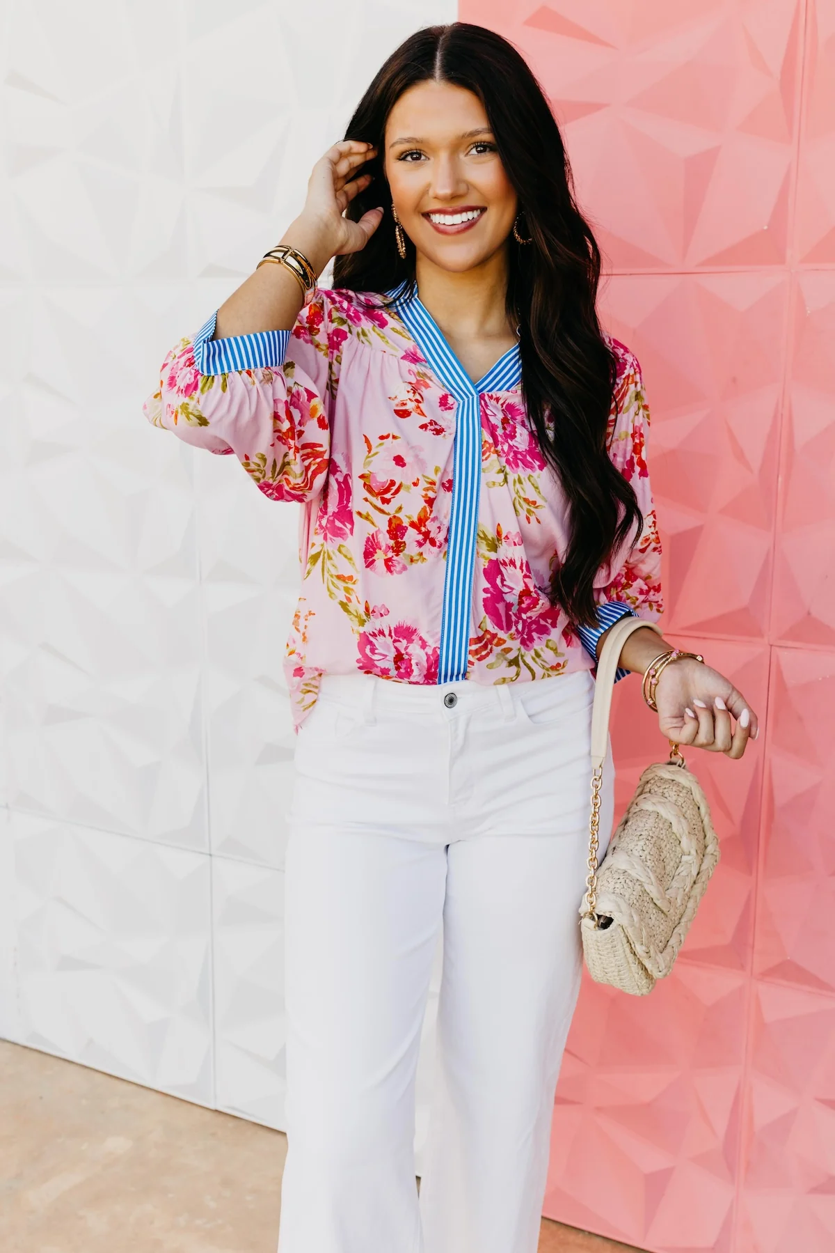 The Shane Floral Contrast Top - Image 2