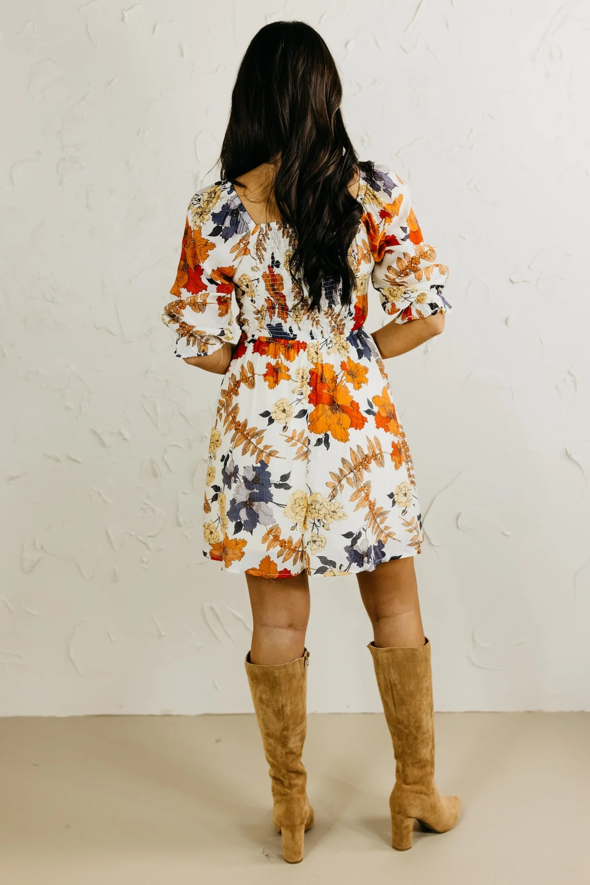 The Shay Smocked Print Mini Dress - Image 12
