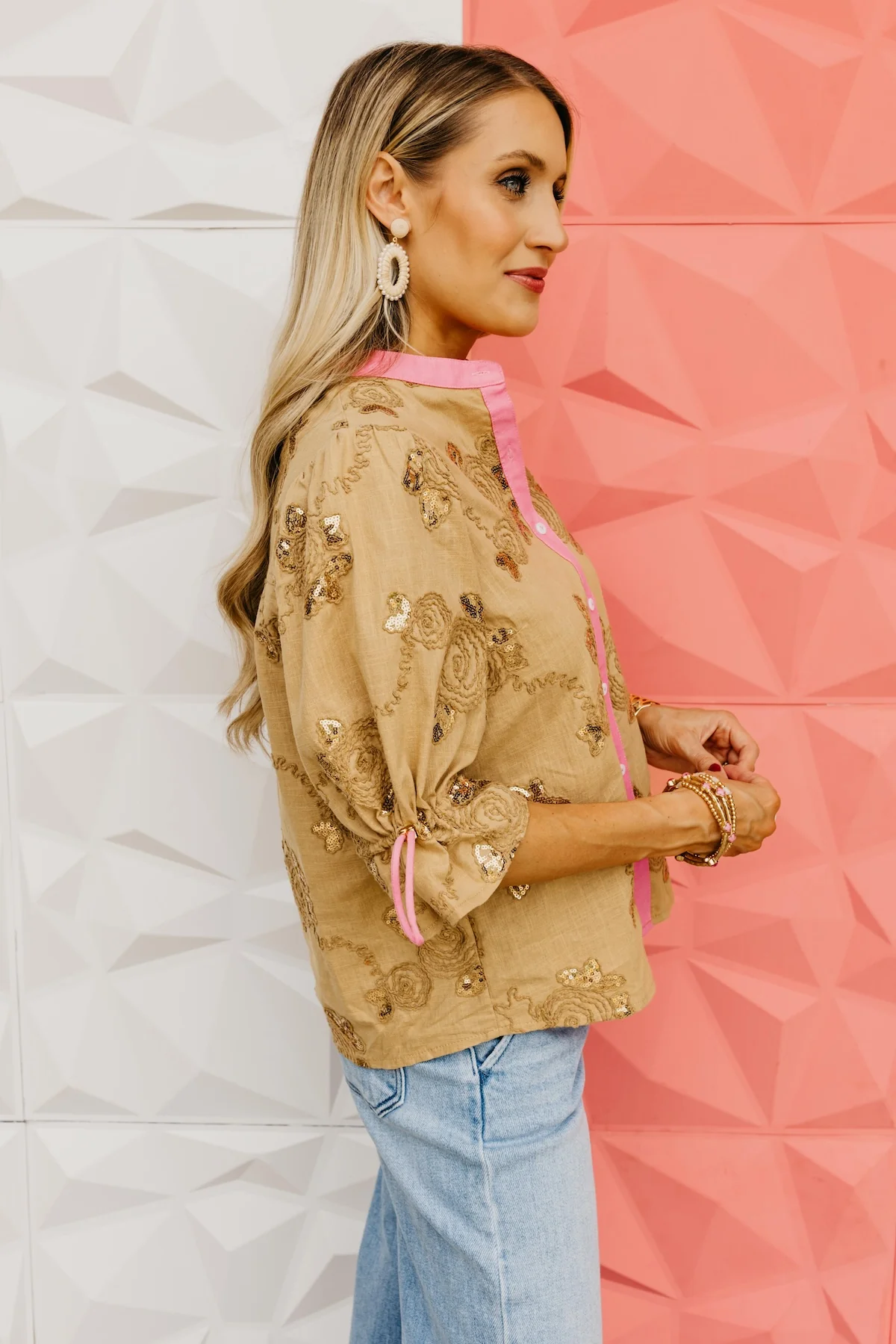 The Shelbie Floral Embroidered Shirt - Image 10