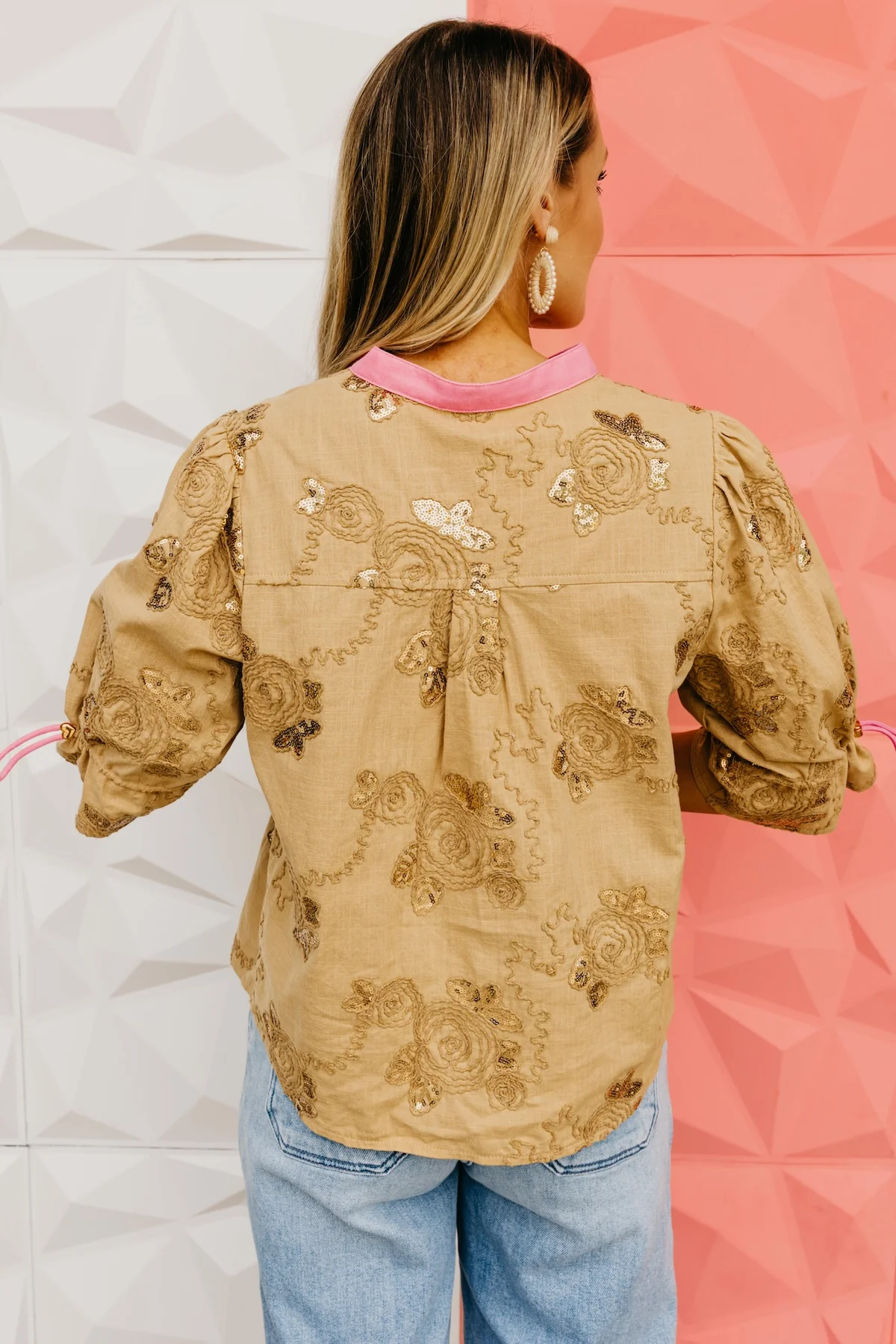 The Shelbie Floral Embroidered Shirt - Image 11