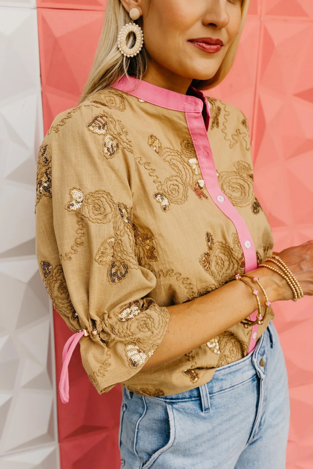 The Shelbie Floral Embroidered Shirt - Image 3