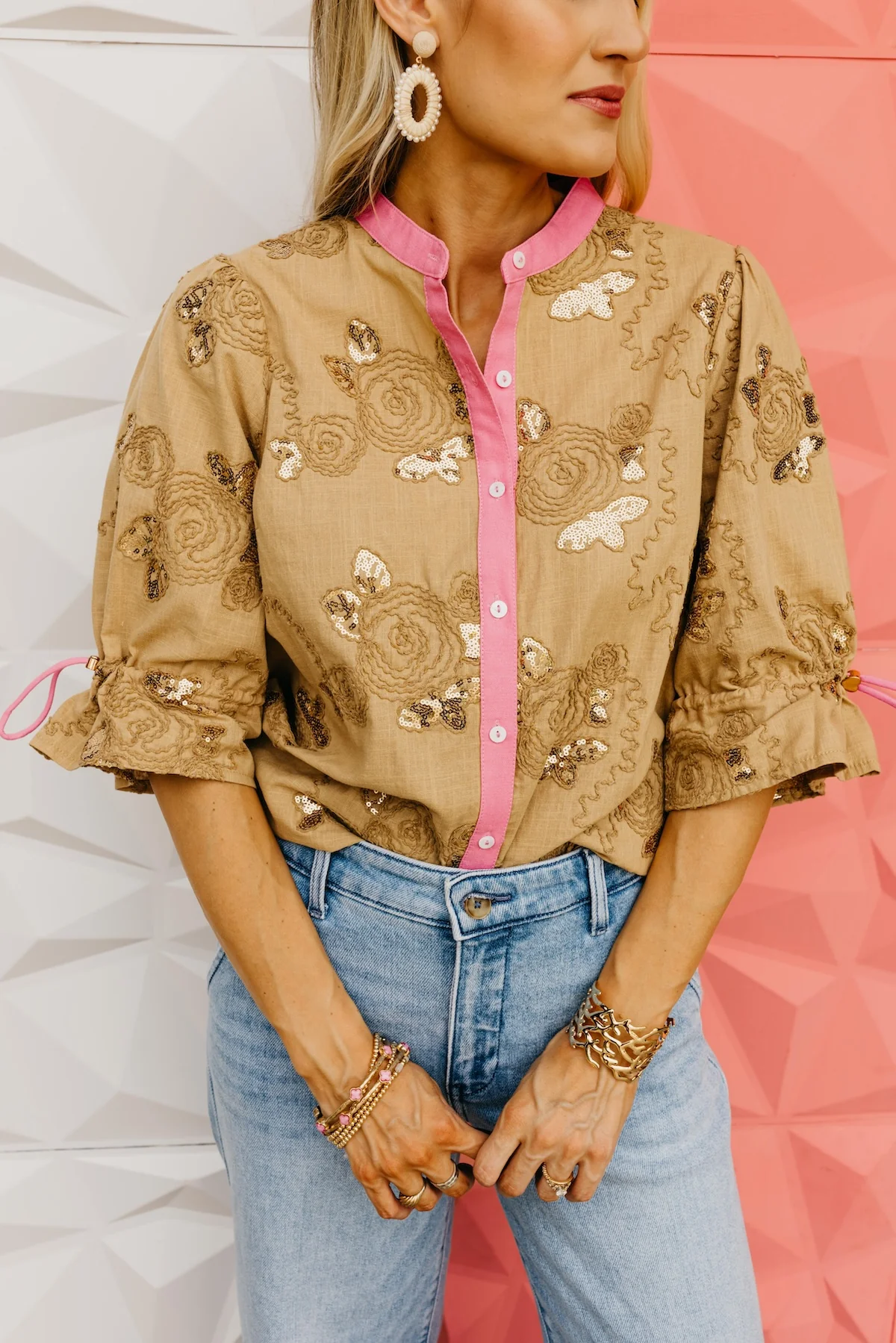 The Shelbie Floral Embroidered Shirt - Image 5
