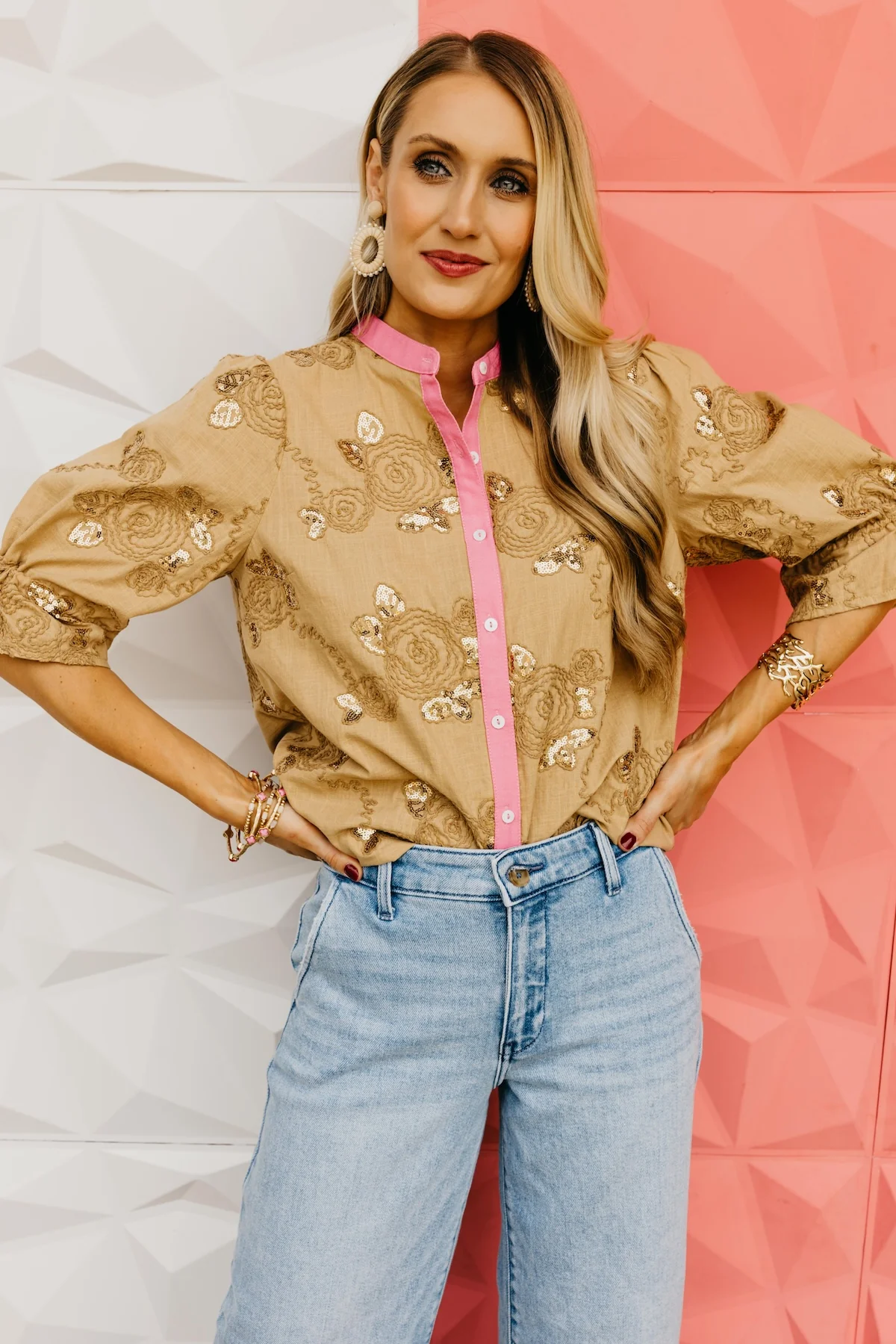 The Shelbie Floral Embroidered Shirt - Image 8