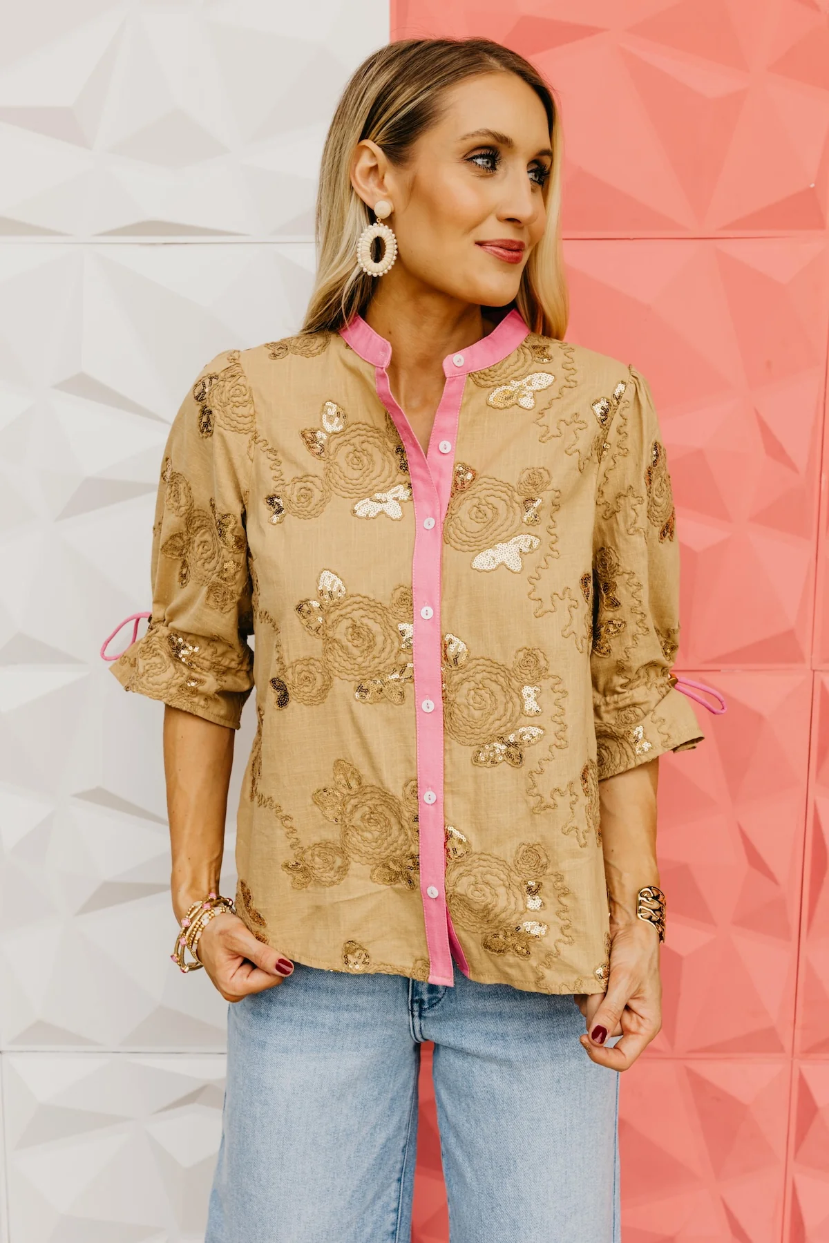 The Shelbie Floral Embroidered Shirt - Image 9