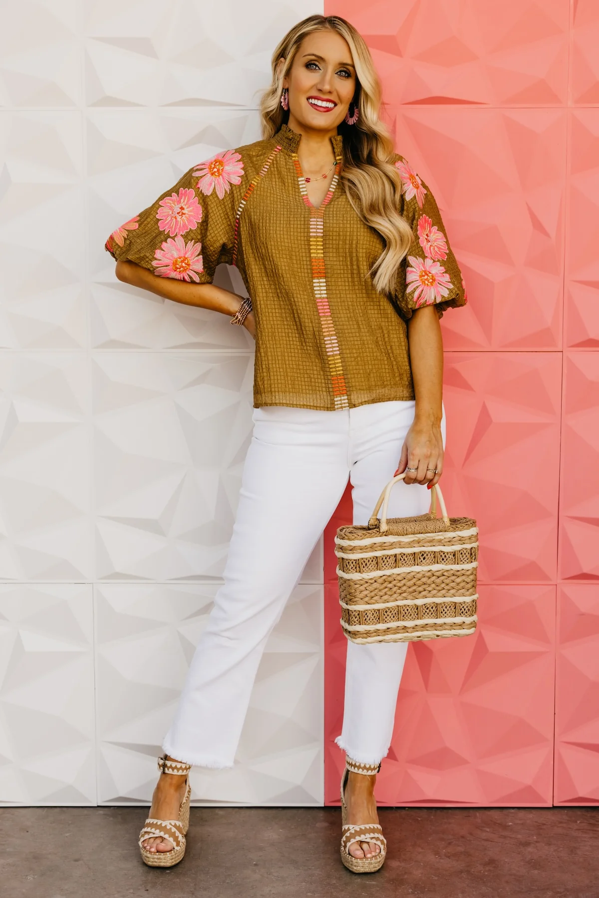 The Sierra Embroidered Puff Sleeve Top - Image 2