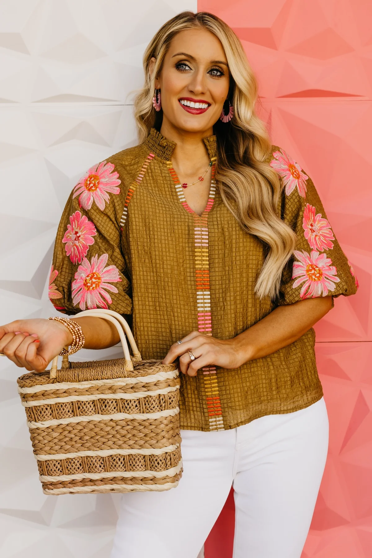 The Sierra Embroidered Puff Sleeve Top - Image 5