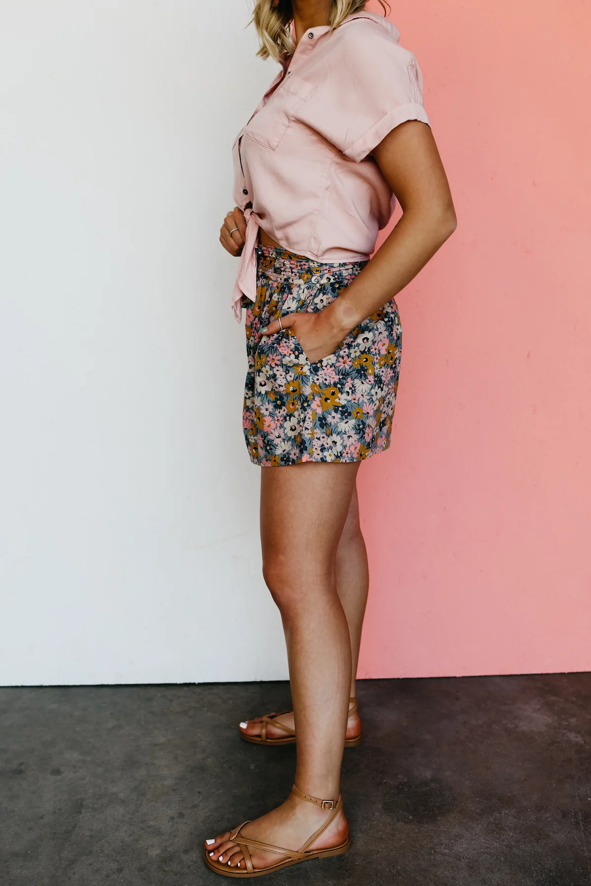The Skye Floral Belted Balloon Shorts - FINAL SALE - Image 5