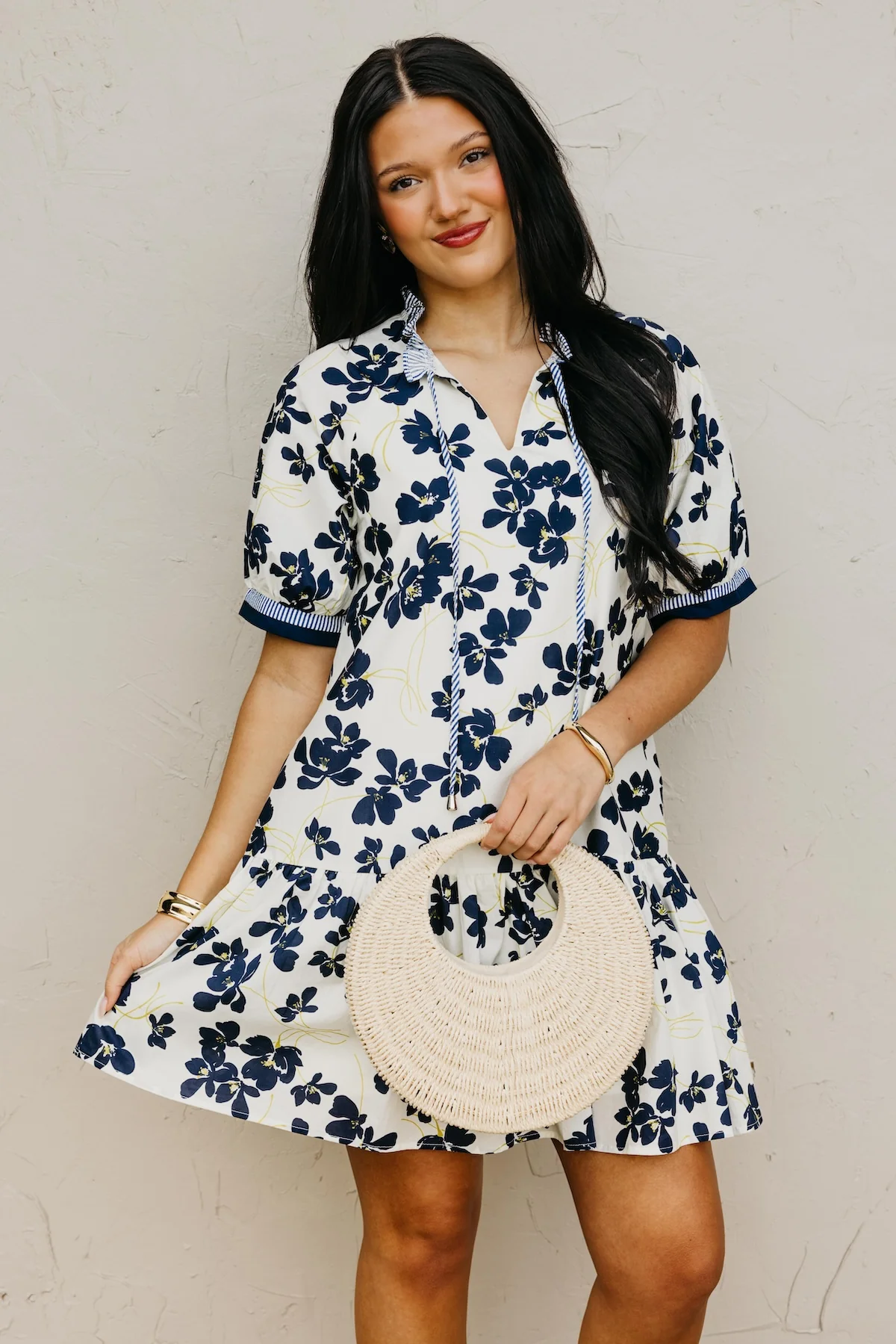 The Skyler Floral Tie Mini Dress
