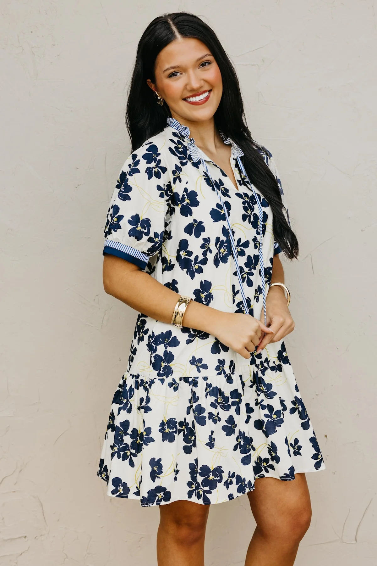 The Skyler Floral Tie Mini Dress - Image 5