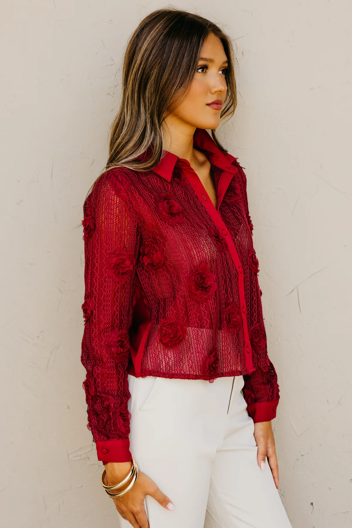 The Sonya Floral Knit Shirt - Image 13