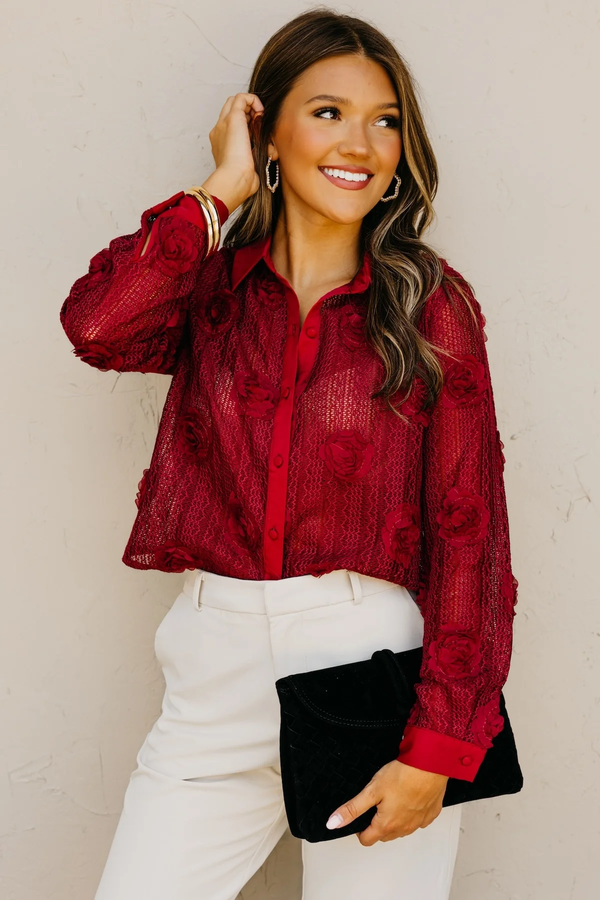 The Sonya Floral Knit Shirt - Image 7