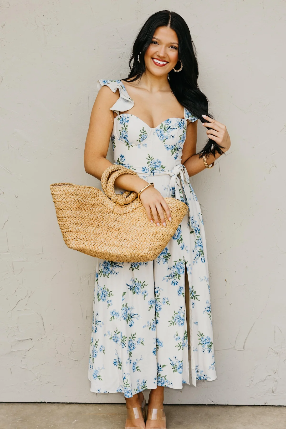 The Sydney Ruffled Floral Midi Dress - Image 2