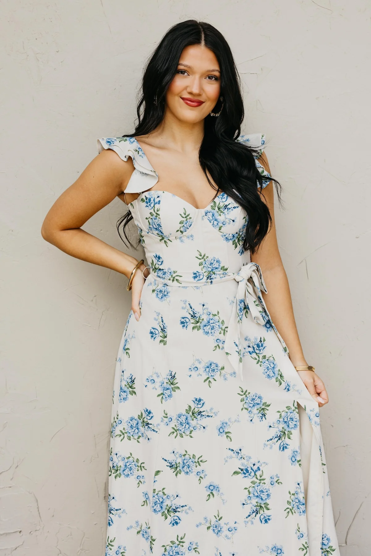 The Sydney Ruffled Floral Midi Dress - Image 5