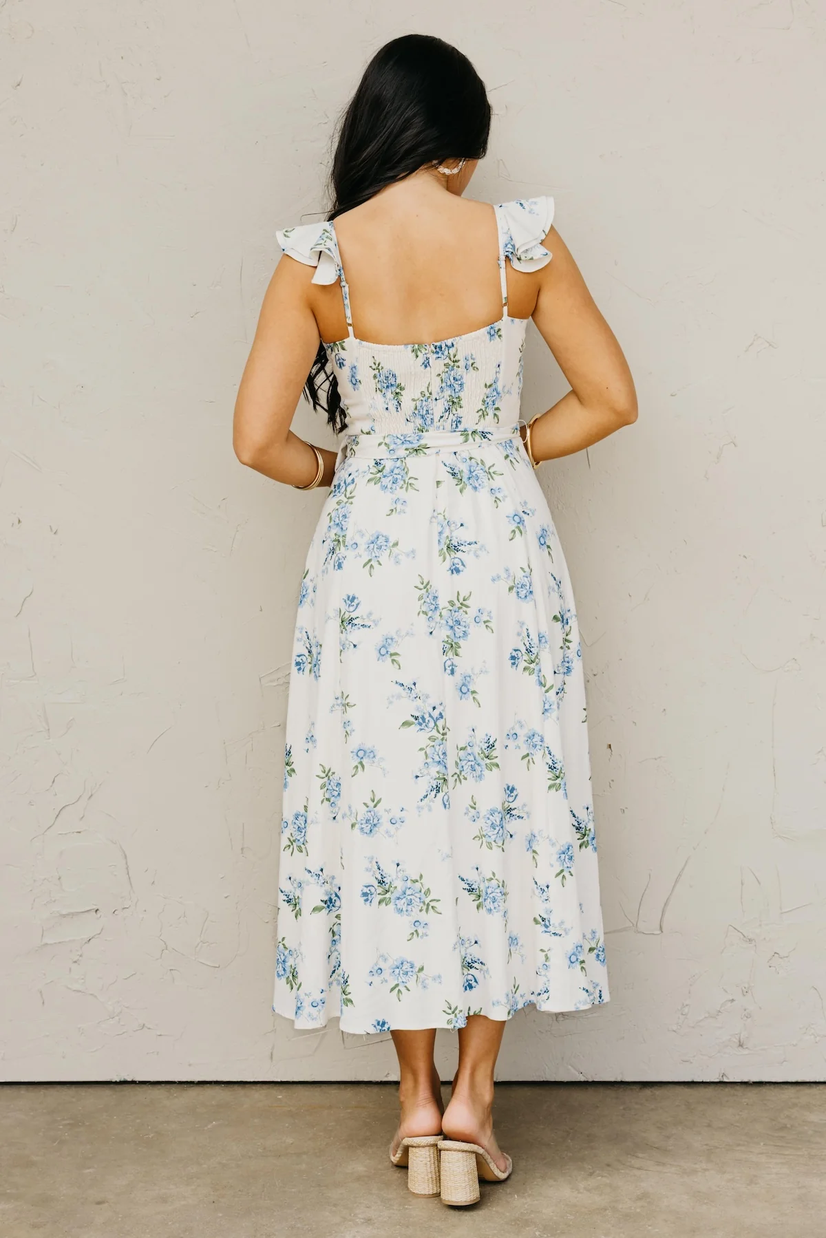 The Sydney Ruffled Floral Midi Dress - Image 7