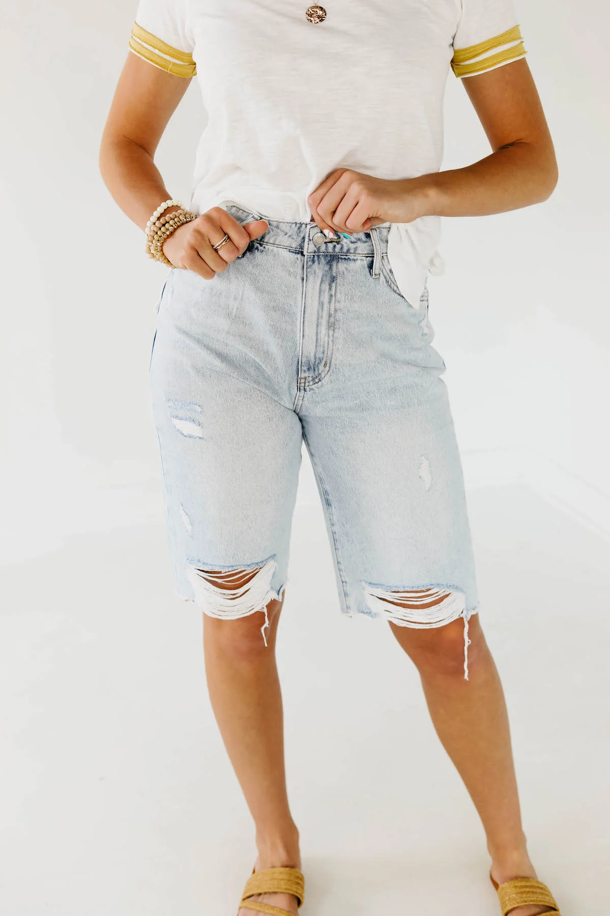 Vervet Denim | The Tammie 11" High Rise Bermuda Shorts - FINAL SALE - Image 11