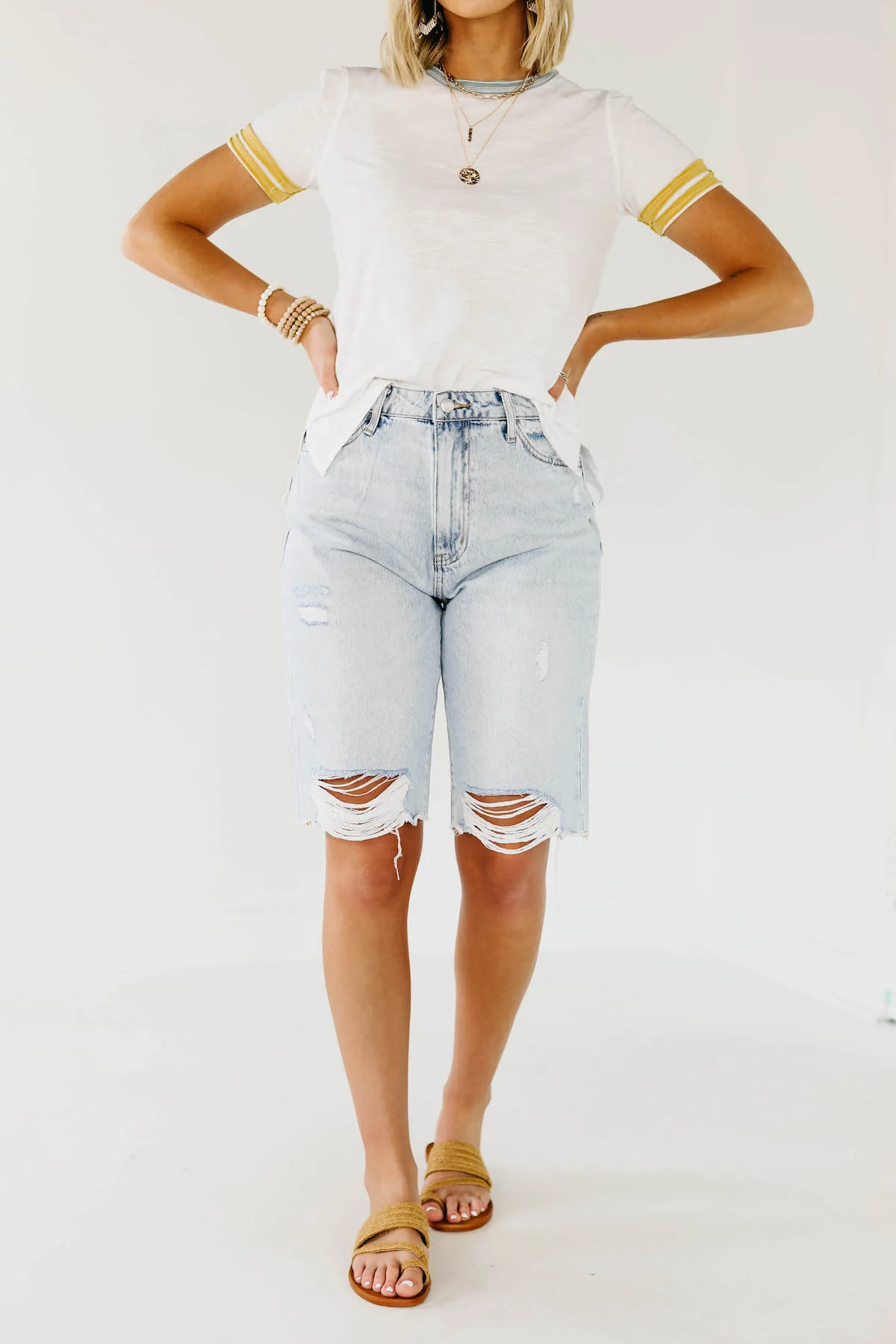 Vervet Denim | The Tammie 11" High Rise Bermuda Shorts - FINAL SALE - Image 7
