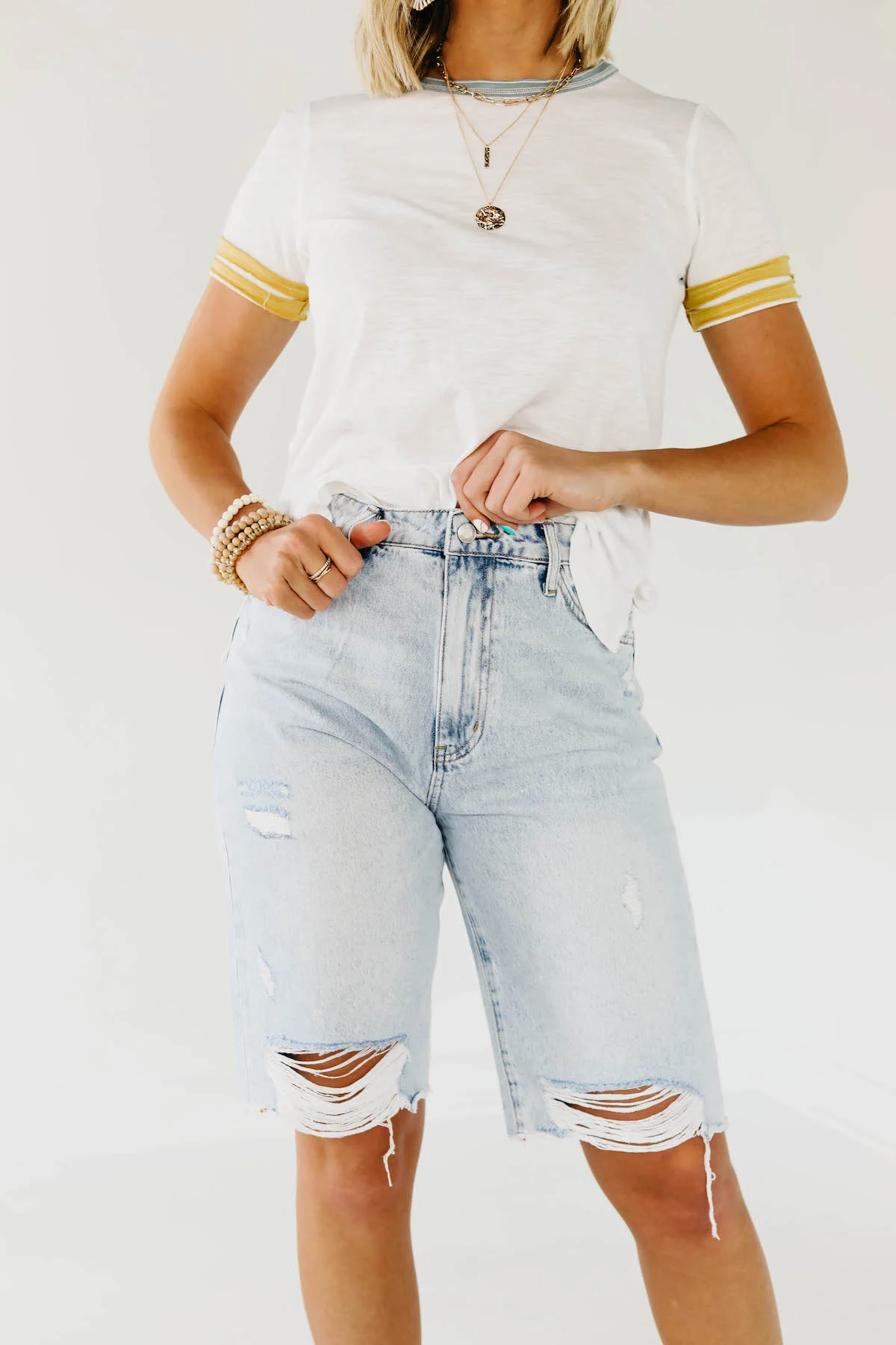 Vervet Denim | The Tammie 11" High Rise Bermuda Shorts - FINAL SALE - Image 8