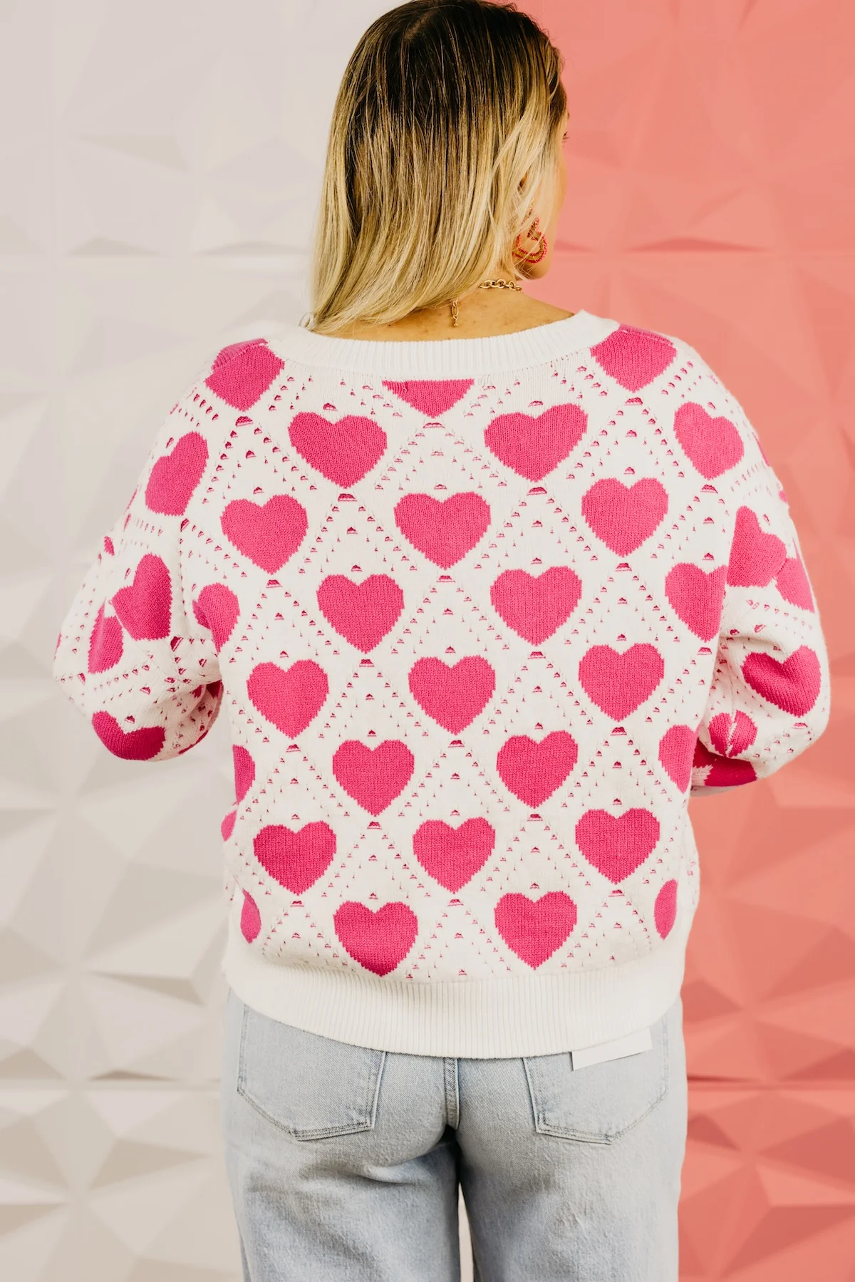 The Taylin Lattice Heart Sweater - Image 10