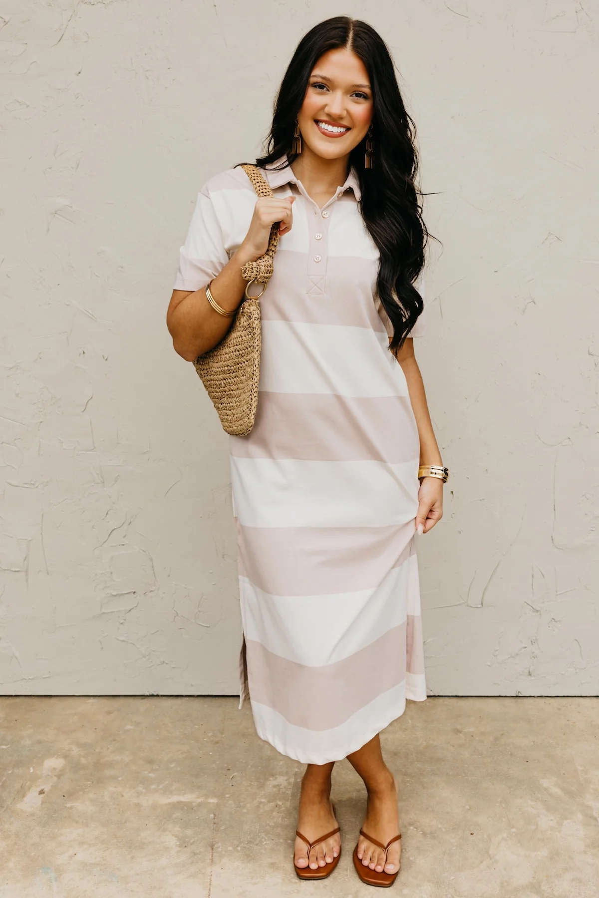 The Thiago Chunky Stripe Midi Dress - Image 4