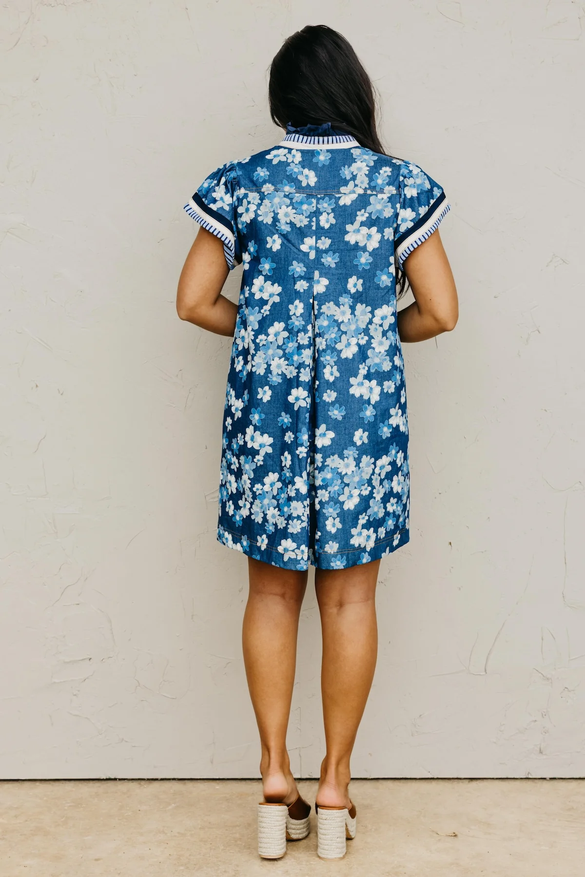 The Thomas Floral Ruffle Neck Mini Dress - Image 8