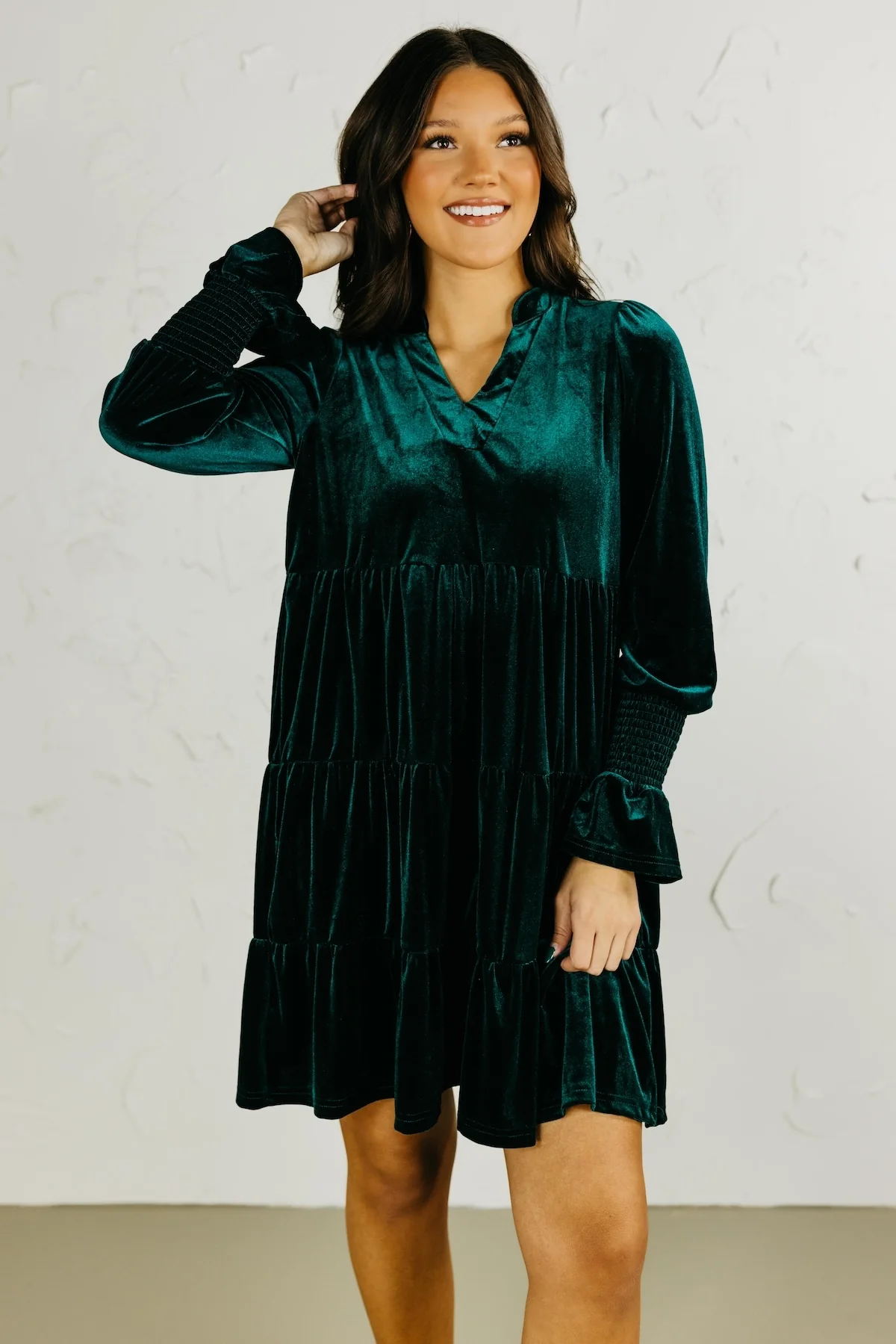 The Timmy Velvet Mini Dress - Image 5