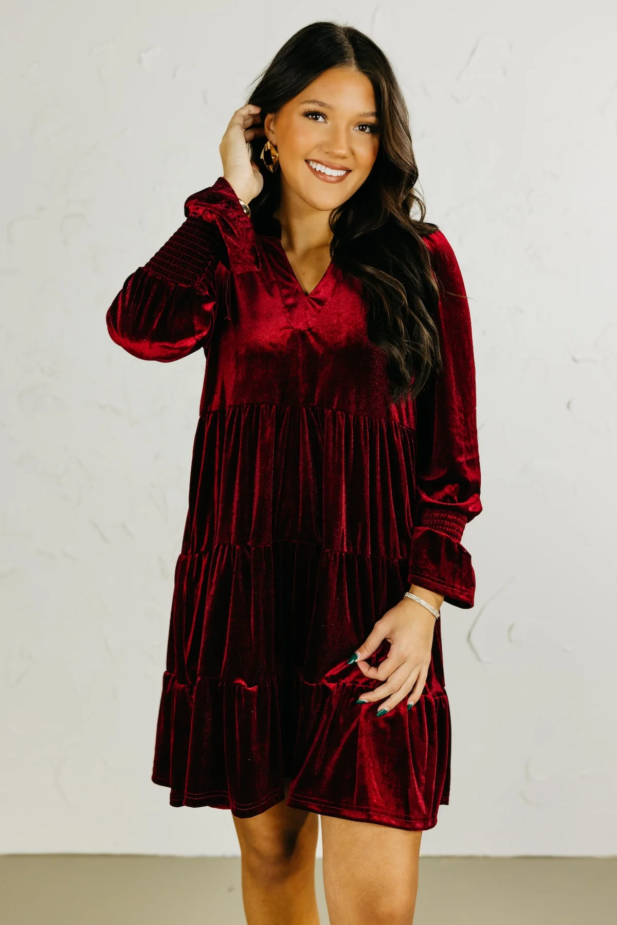 The Timmy Velvet Mini Dress - Image 3