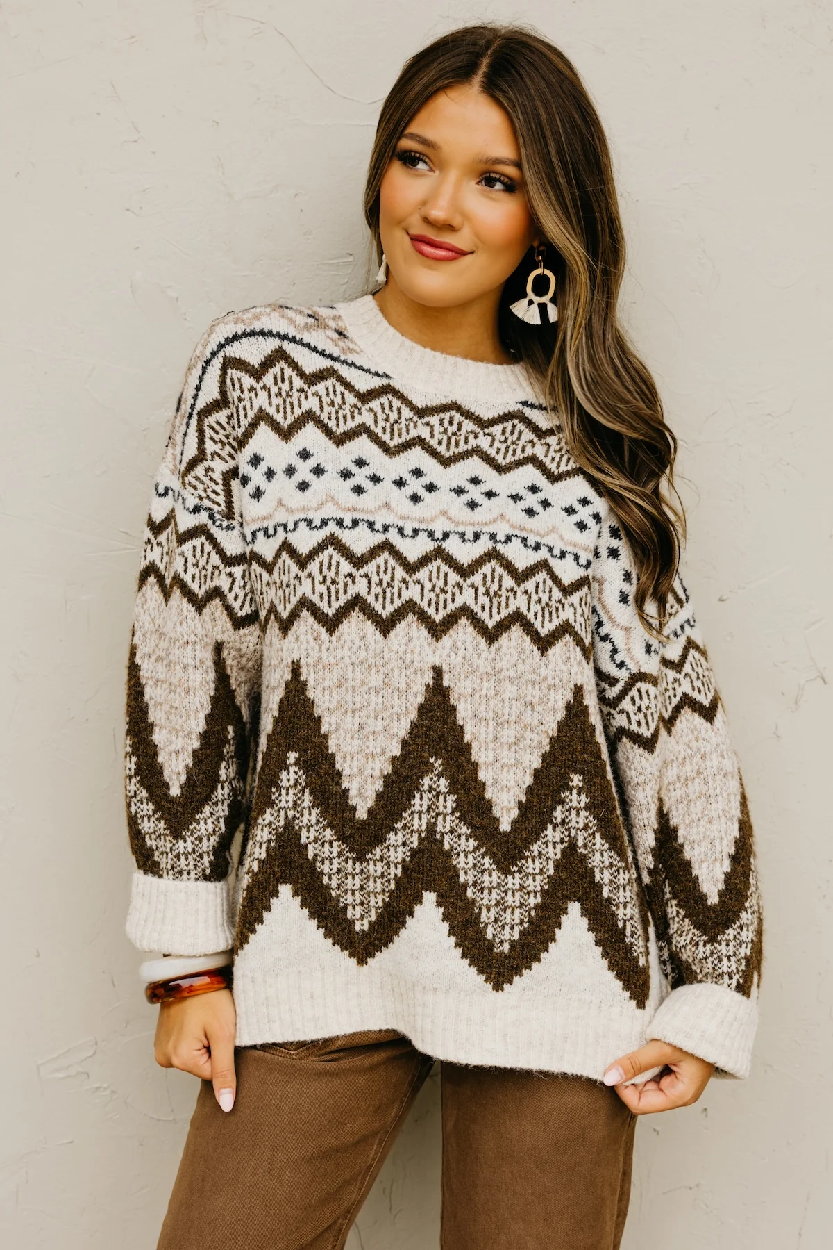 The Trina Fair Isle Print Sweater - Image 11