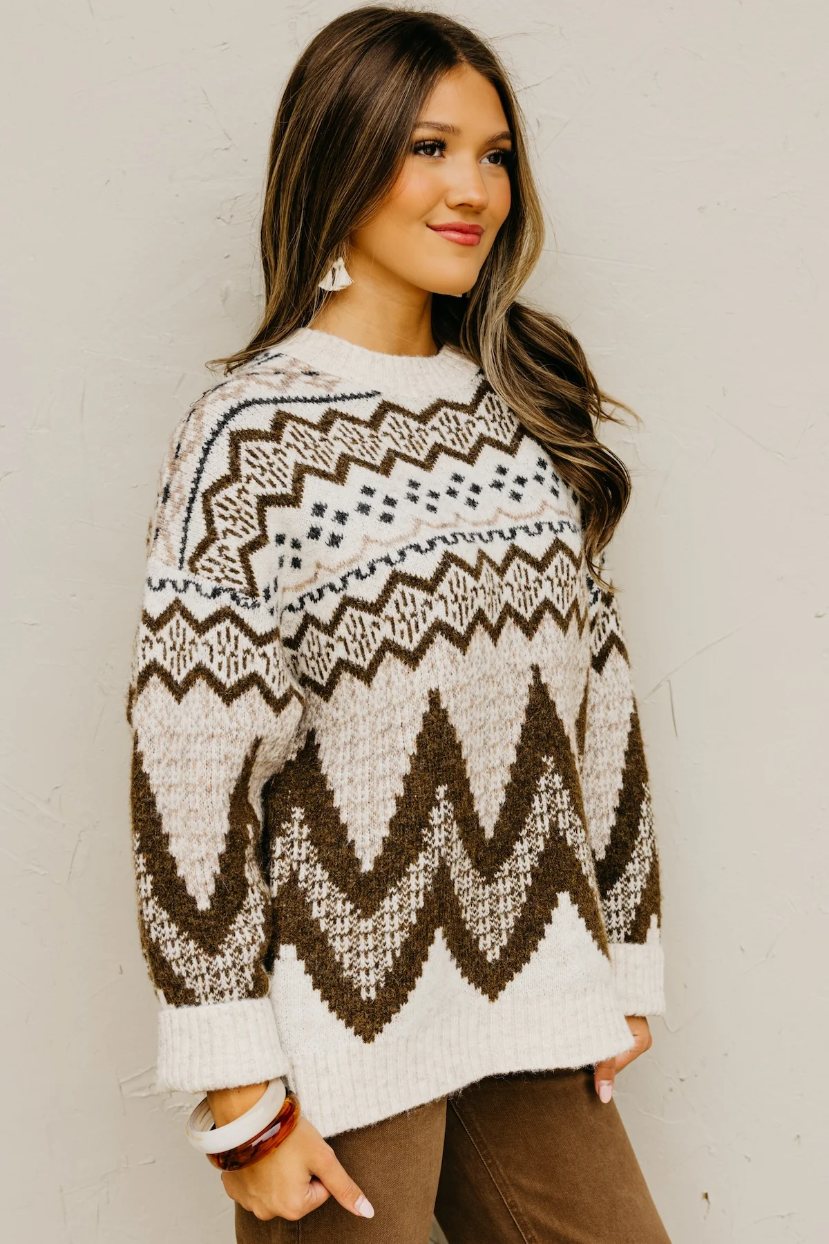 The Trina Fair Isle Print Sweater - Image 12