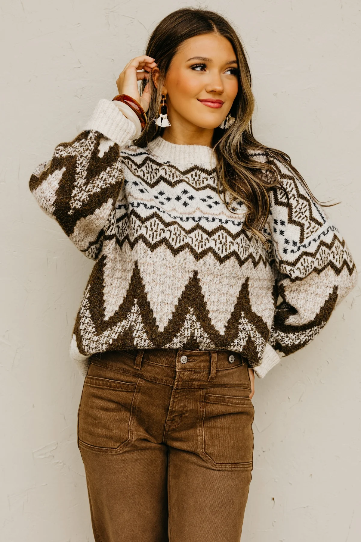 The Trina Fair Isle Print Sweater - Image 8