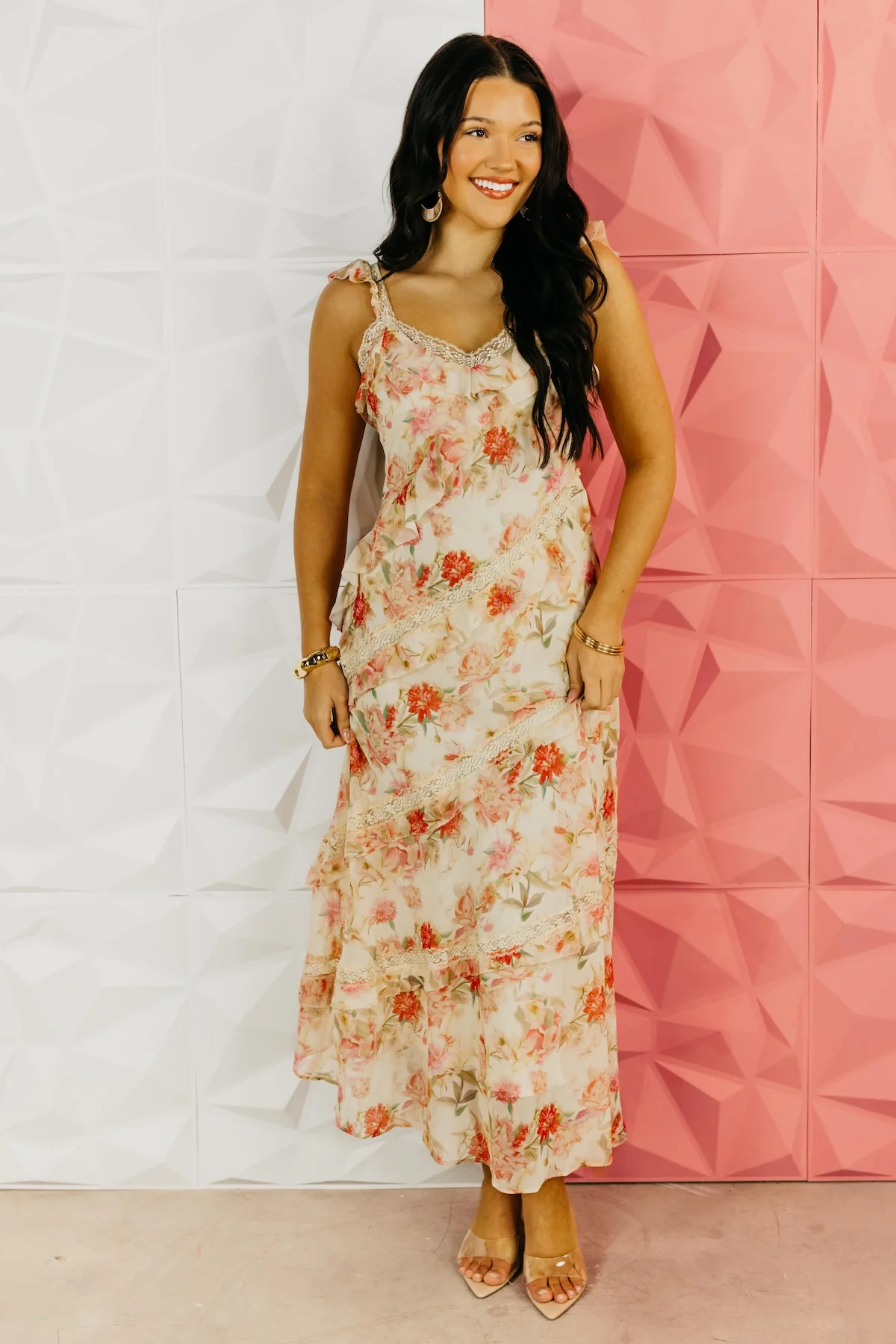 The Tristan Floral Lace Maxi Dress - Image 3