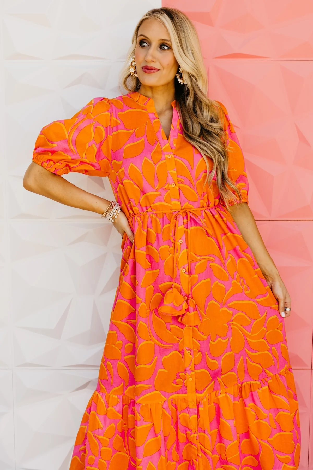 The Troy Floral Button Down Midi Dress - Image 13