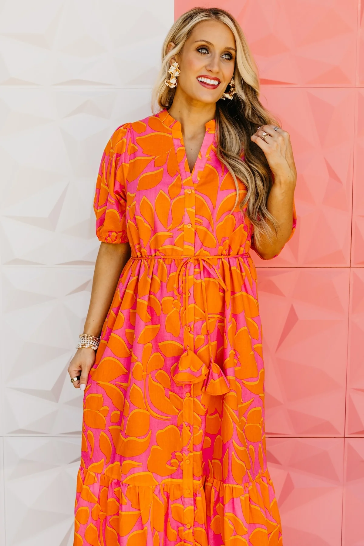 The Troy Floral Button Down Midi Dress - Image 14