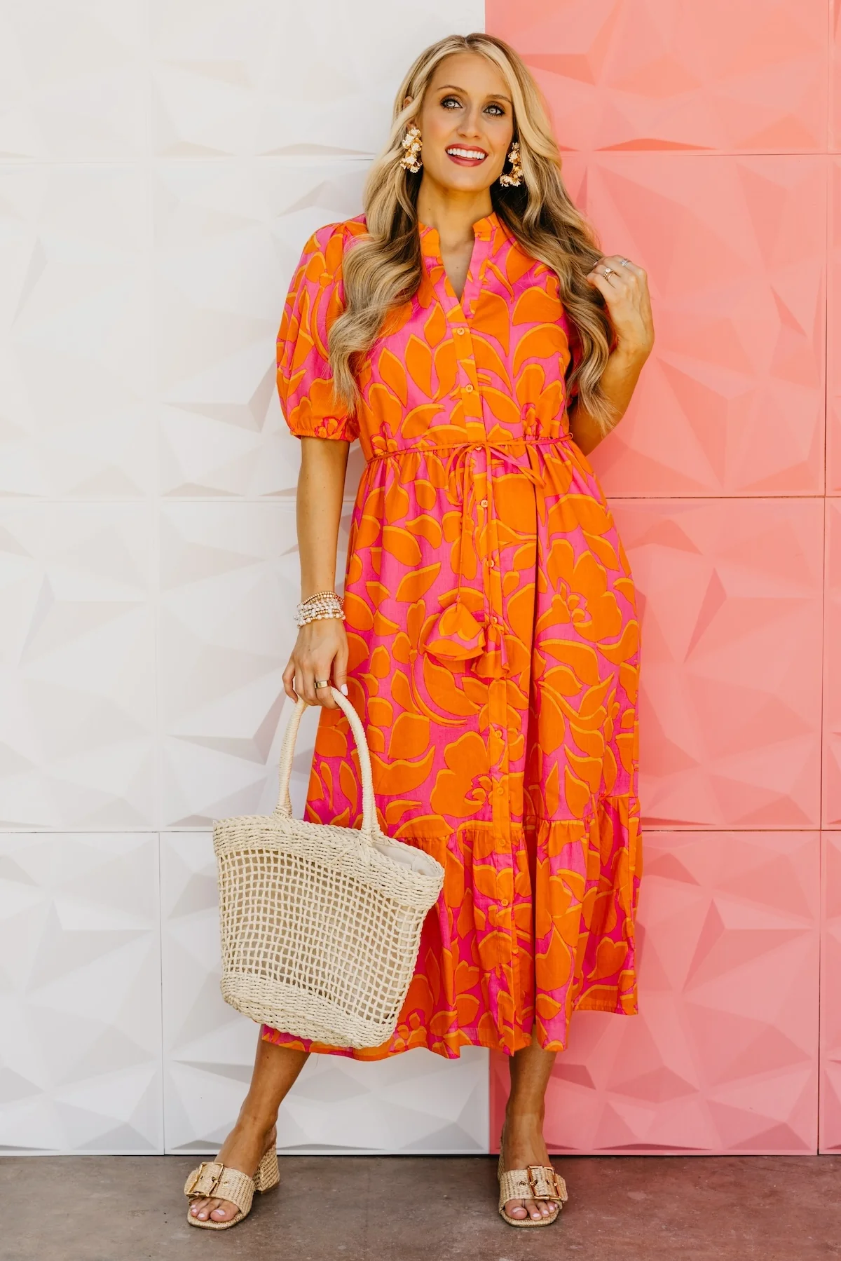 The Troy Floral Button Down Midi Dress - Image 4