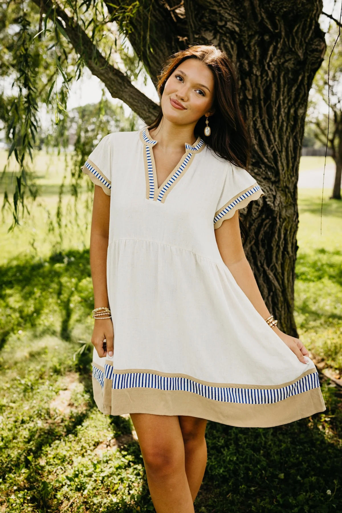 The Troy Flutter Sleeve Mini Dress